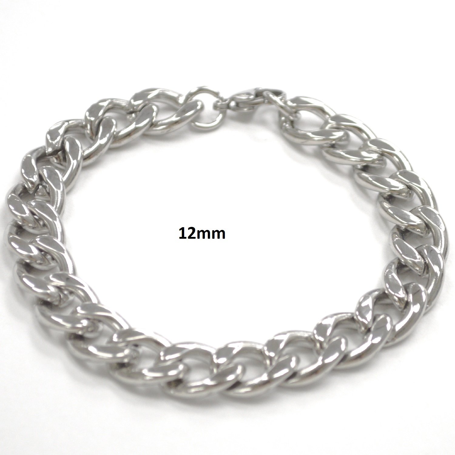 12mm Curb Stainless Steel Bracelet 84-162-12