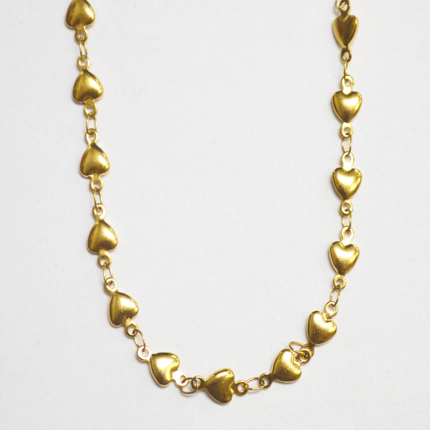 Heart Gold IP Plated Necklace 85-186G