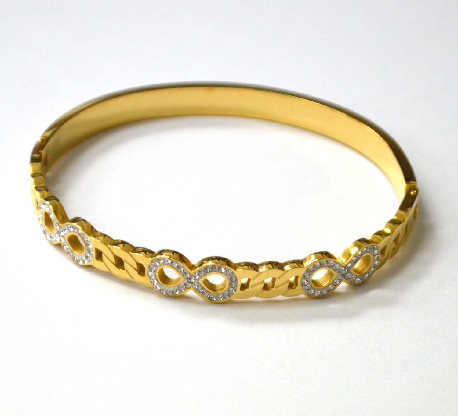 Designer Inspired Gold Plated Bangle 84-1803G
