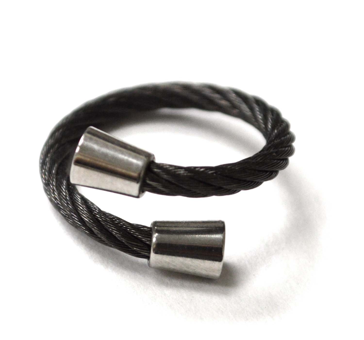 Black Plated Spiral Ring 81-482B