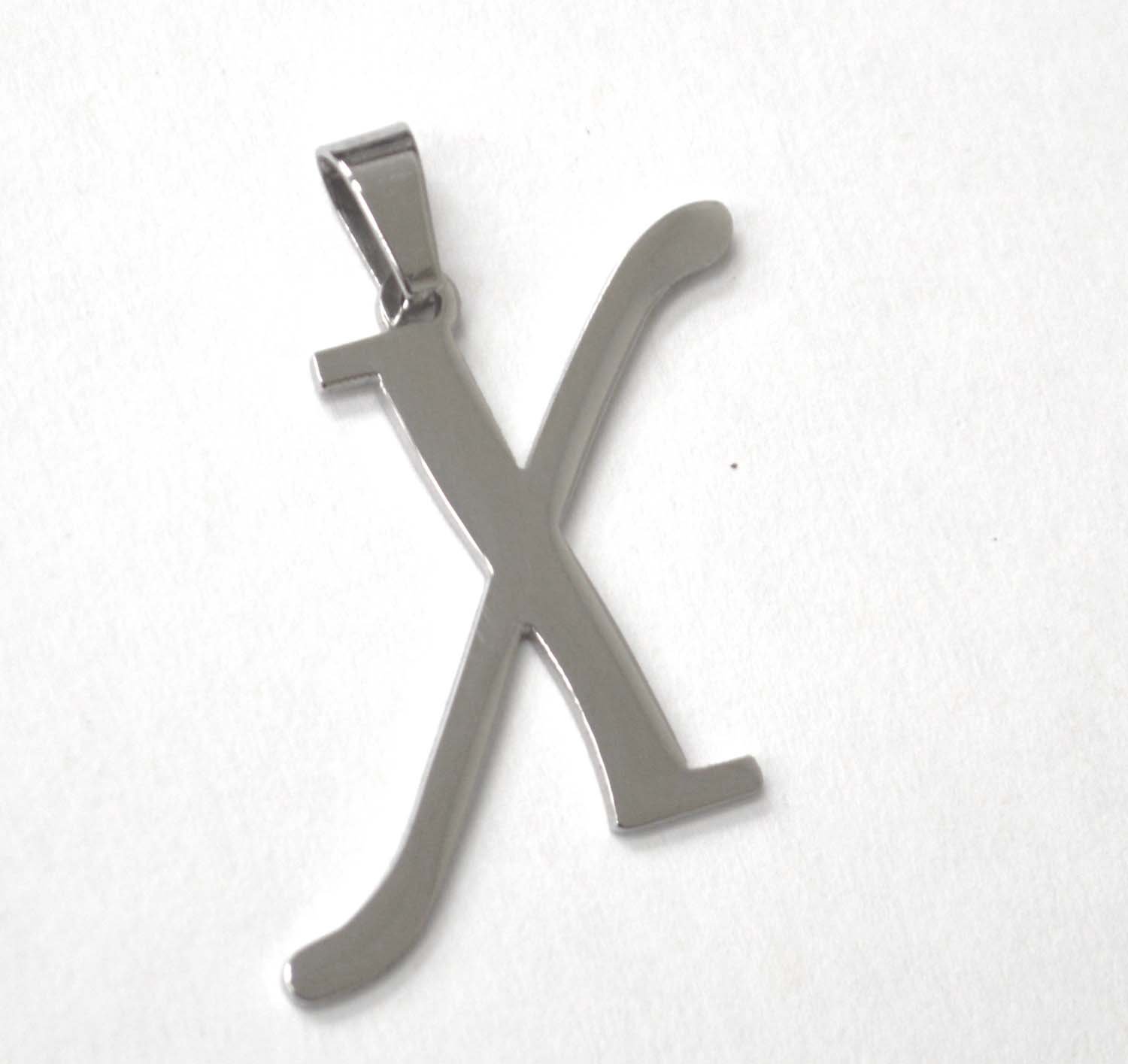 X Initial Pendant Stainless Steel 86-695S-X