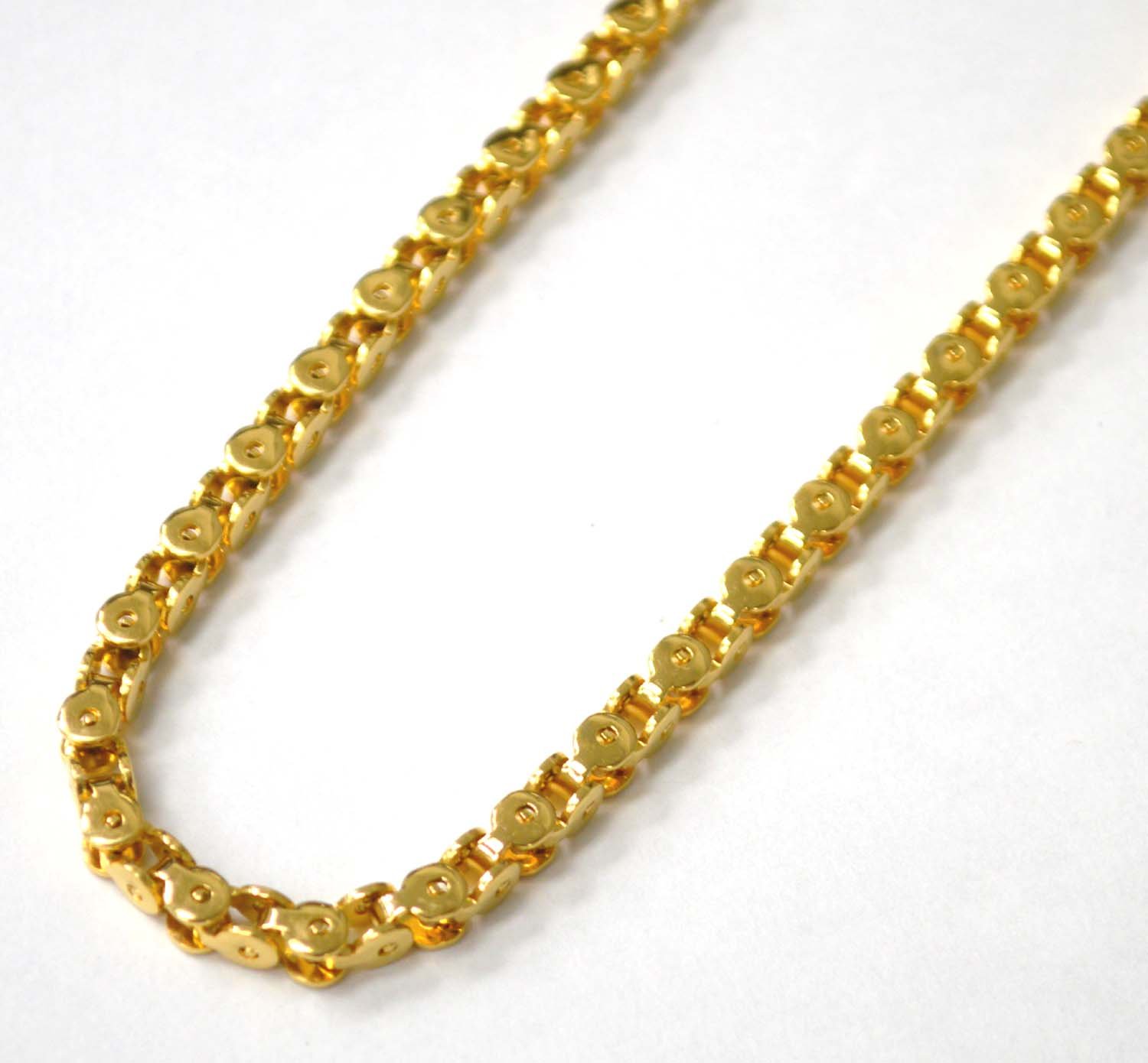 5mm Bicycle Link Gold Plated Necklace 85-268G