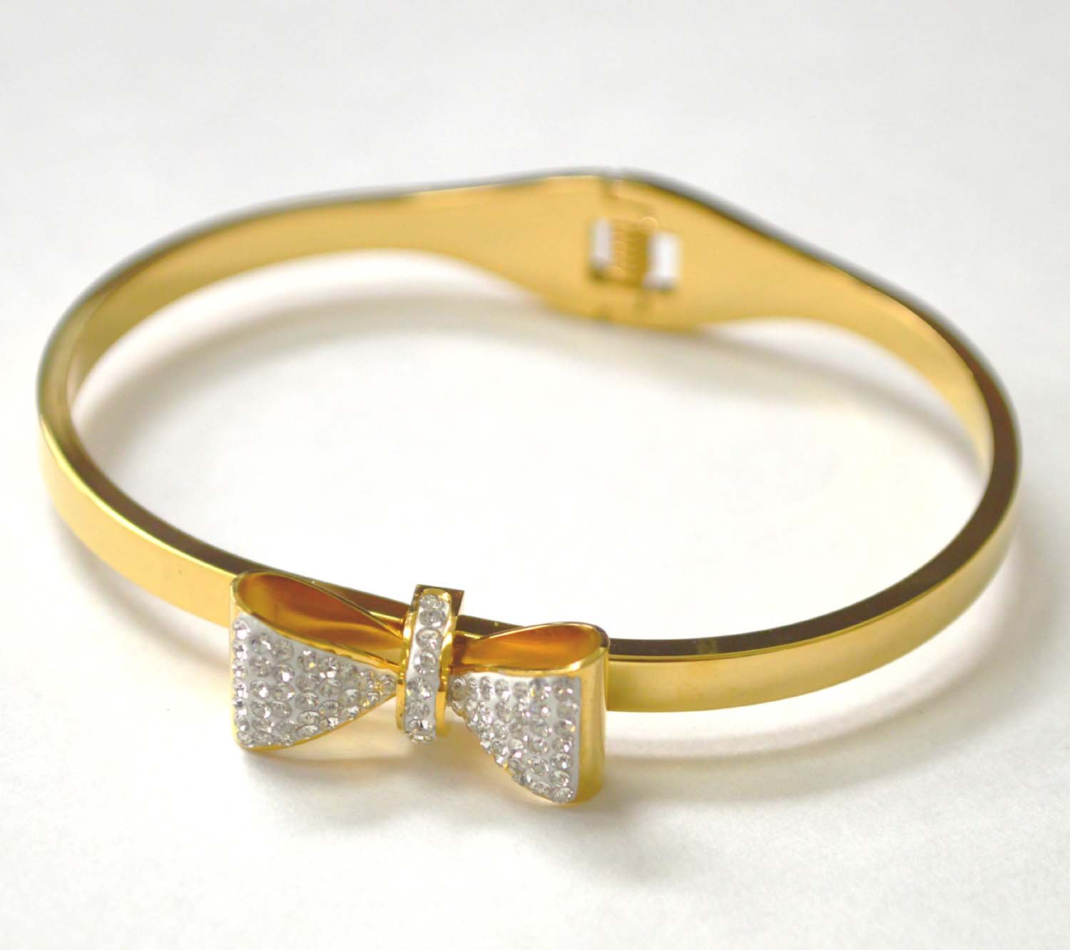 Ribbon Gold IP Plated Bangle 84-1851G