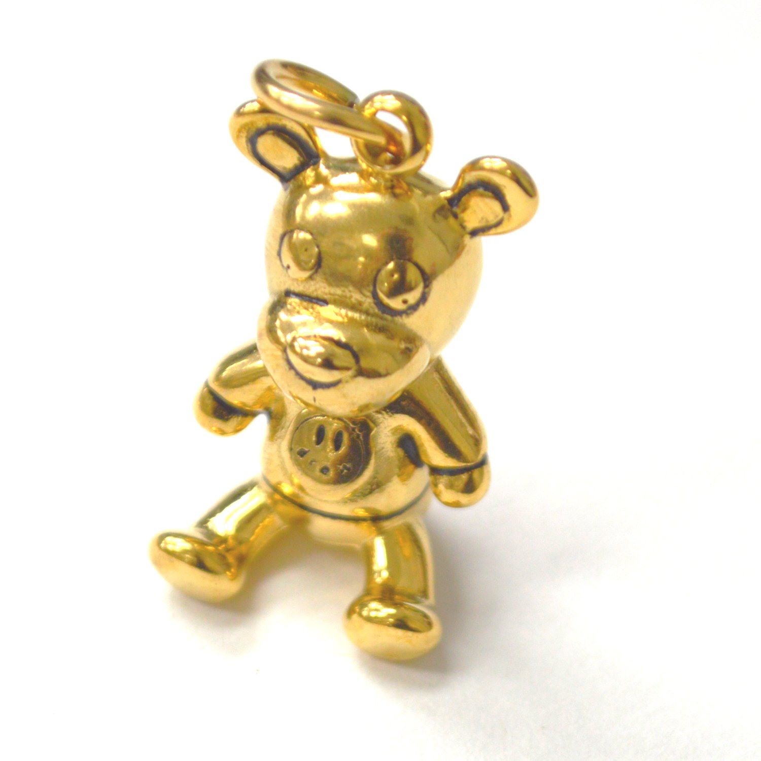 Teddy Bear Gold IP Plated Pendant 86-2815G-1