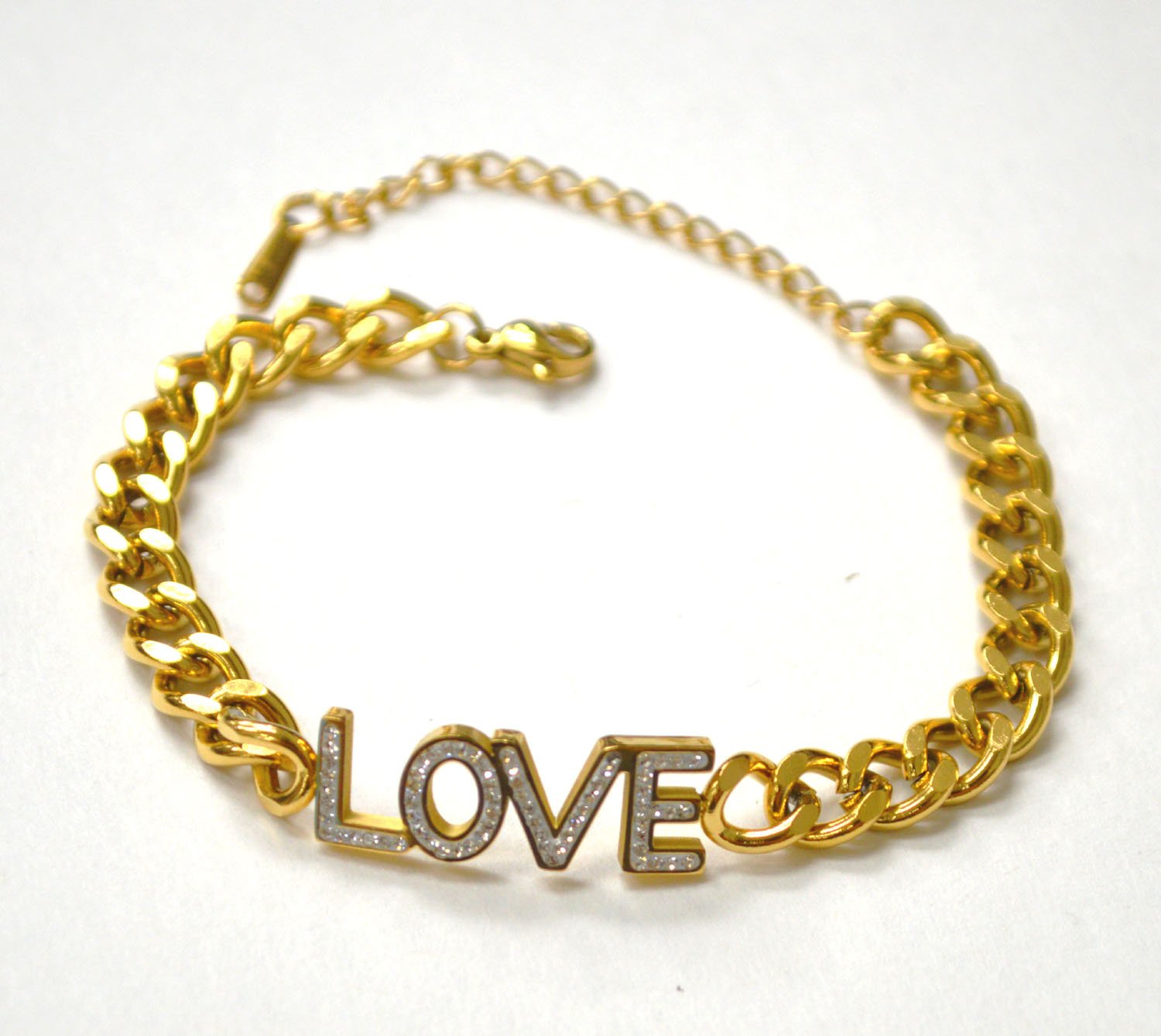 LOVE Gold IP Plated Bracelet 84-1887G