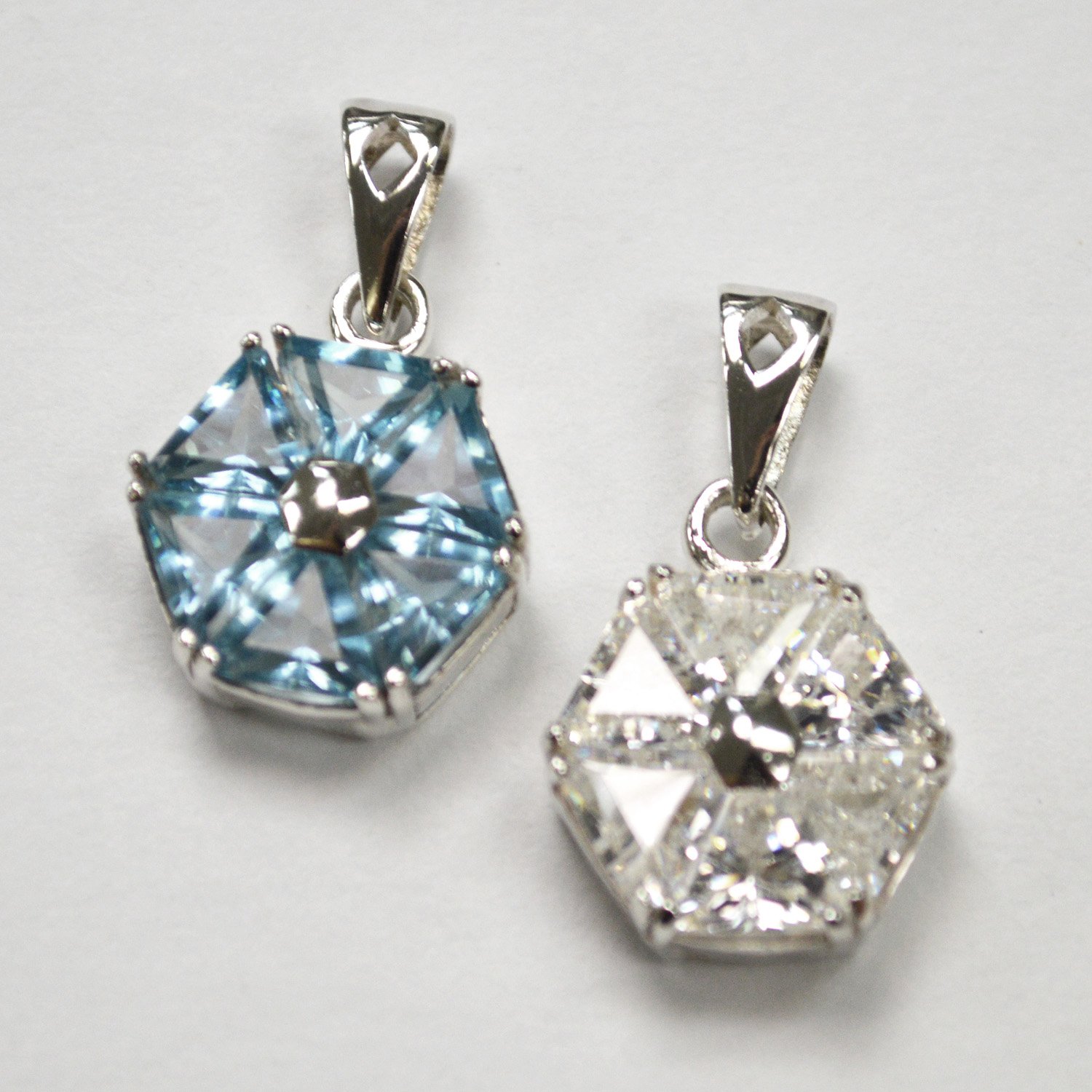 CZ Stone Pendant Sterling Silver 56-2101