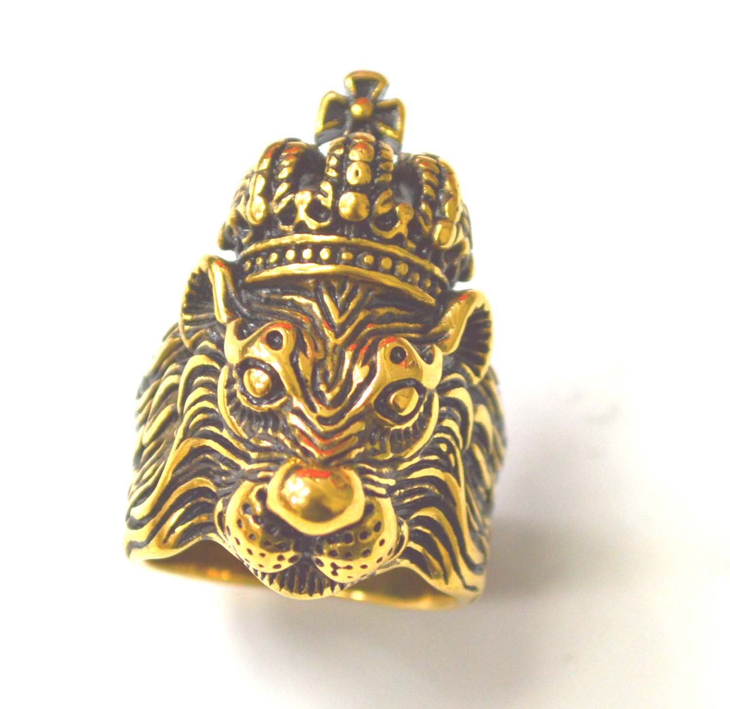 Lion King Gold Plated Ring 81-1547G