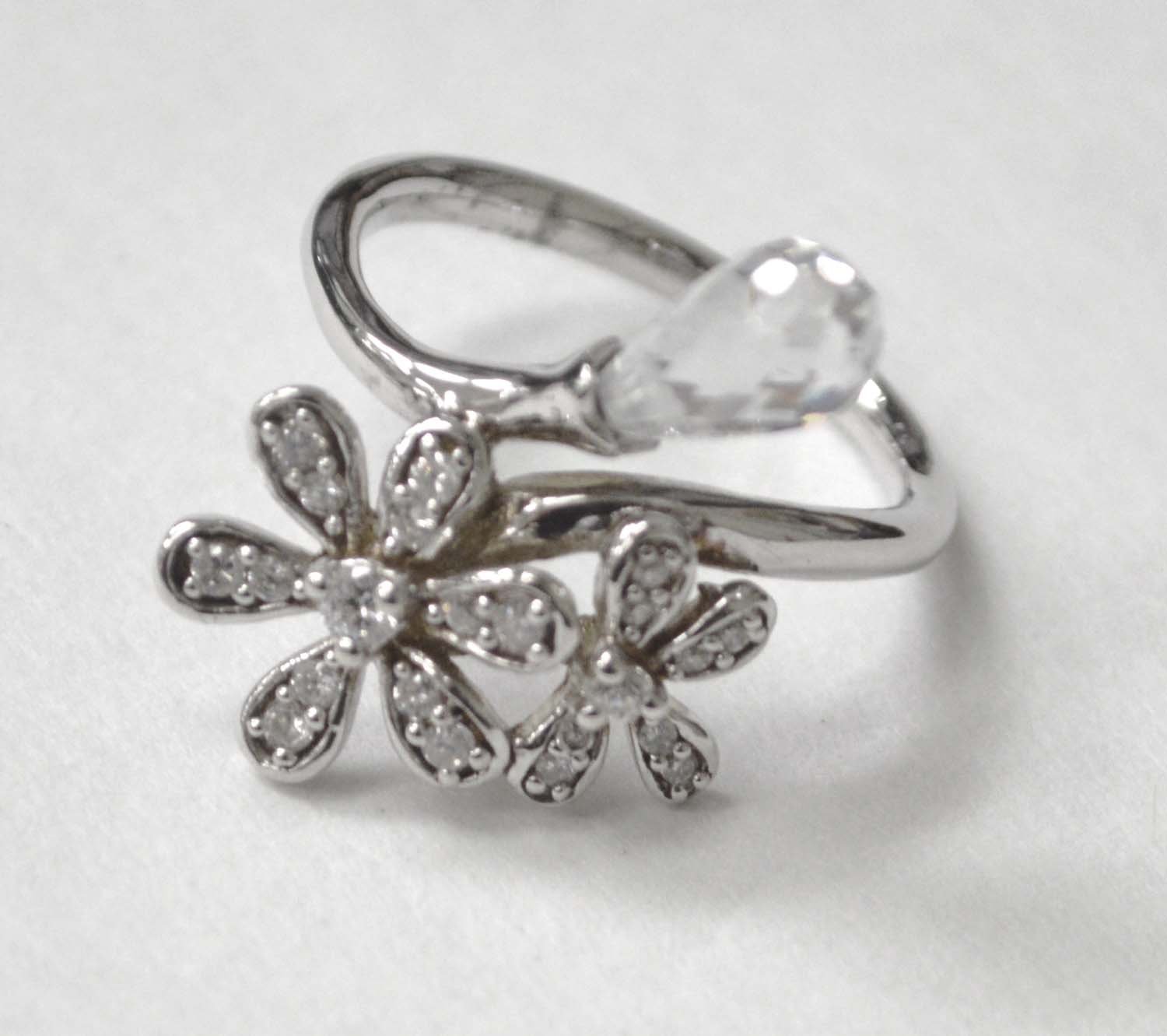 CZ Stone Ring Sterling Silver 51-2039