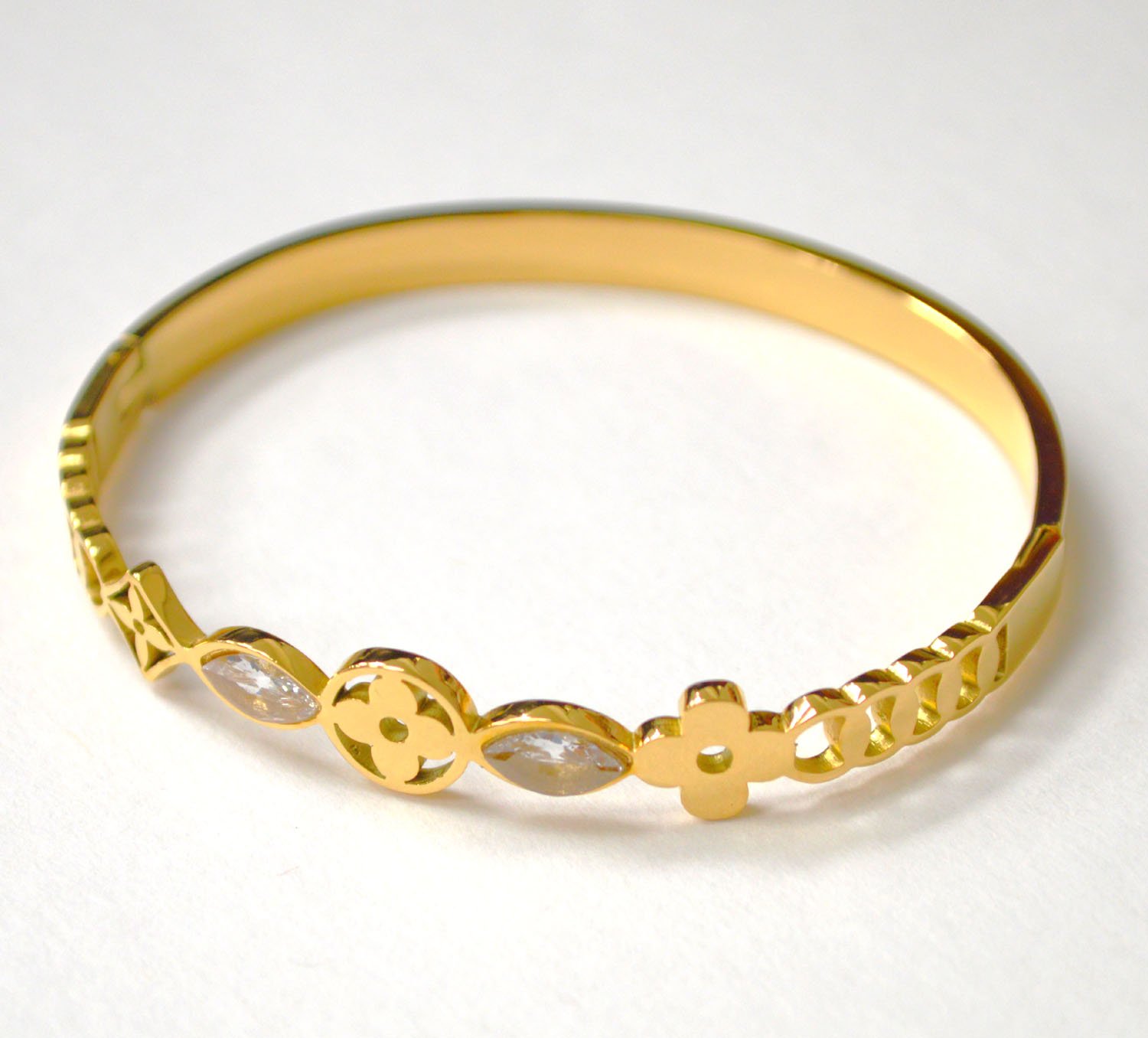 Designer Inspired Gold Plated Bangle 84-1918G