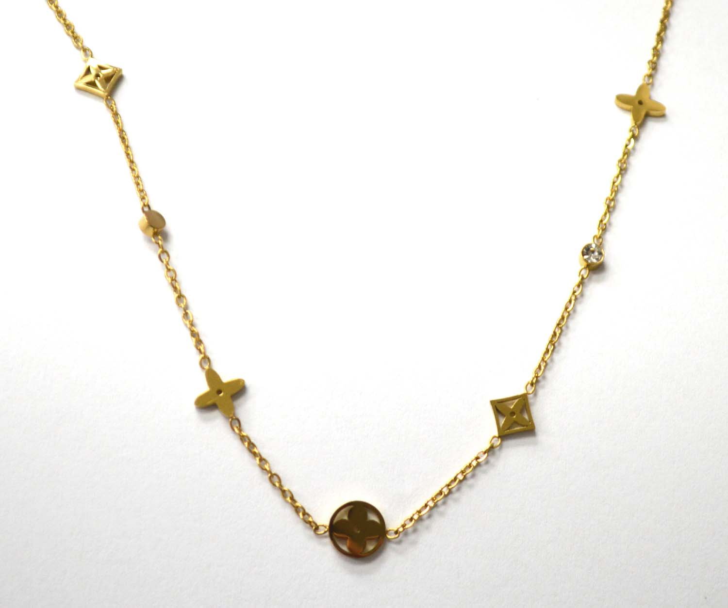 Designer Inspired Gold IP Plated Necklace 85-255