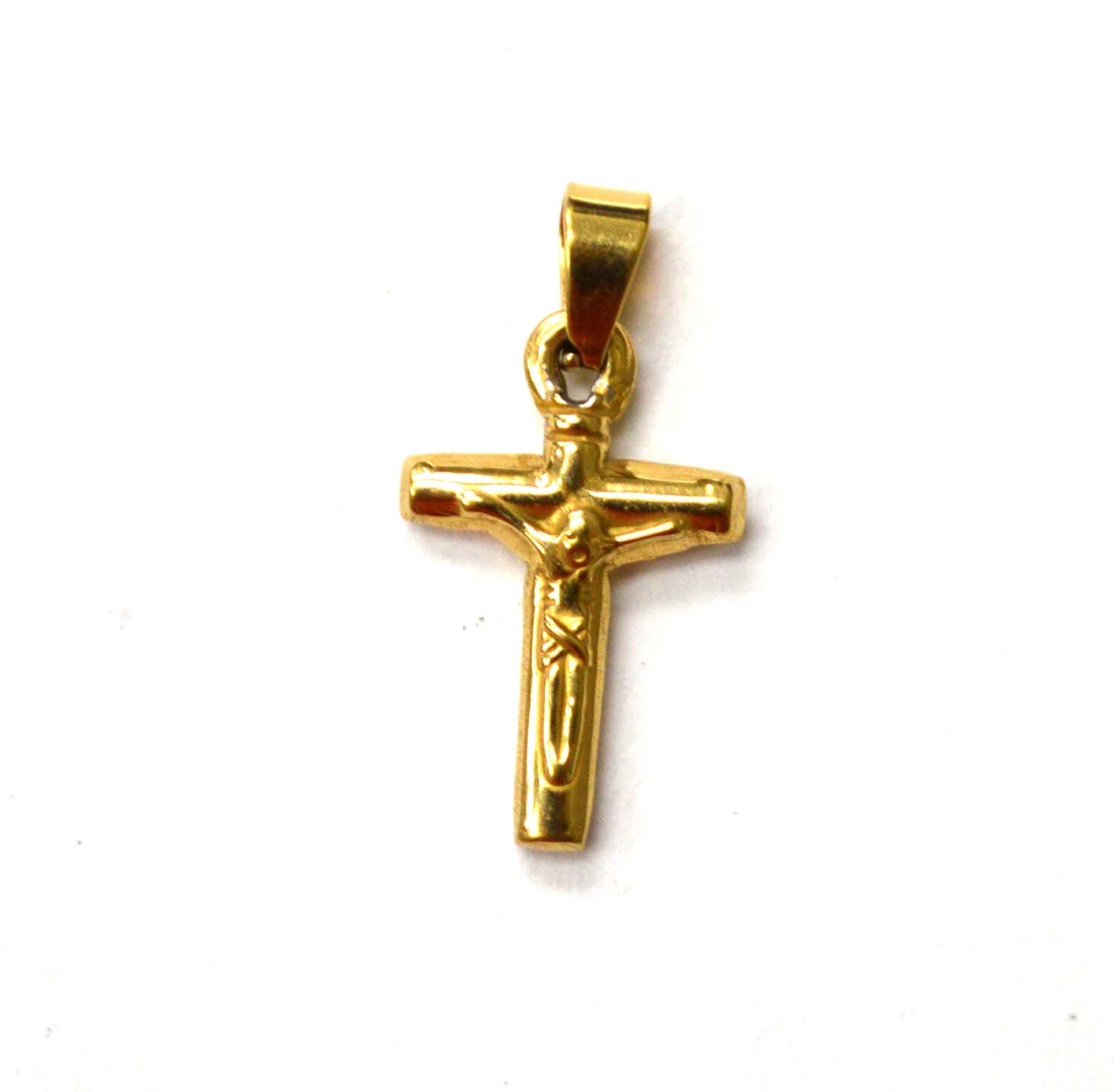 Crucifix Cross Gold IP Plated Pendant 86-2532G