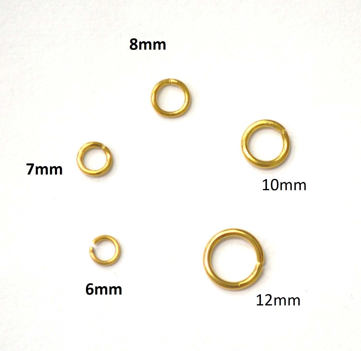 Jump Rings Gold IP Plated Steel Findings 88-22G