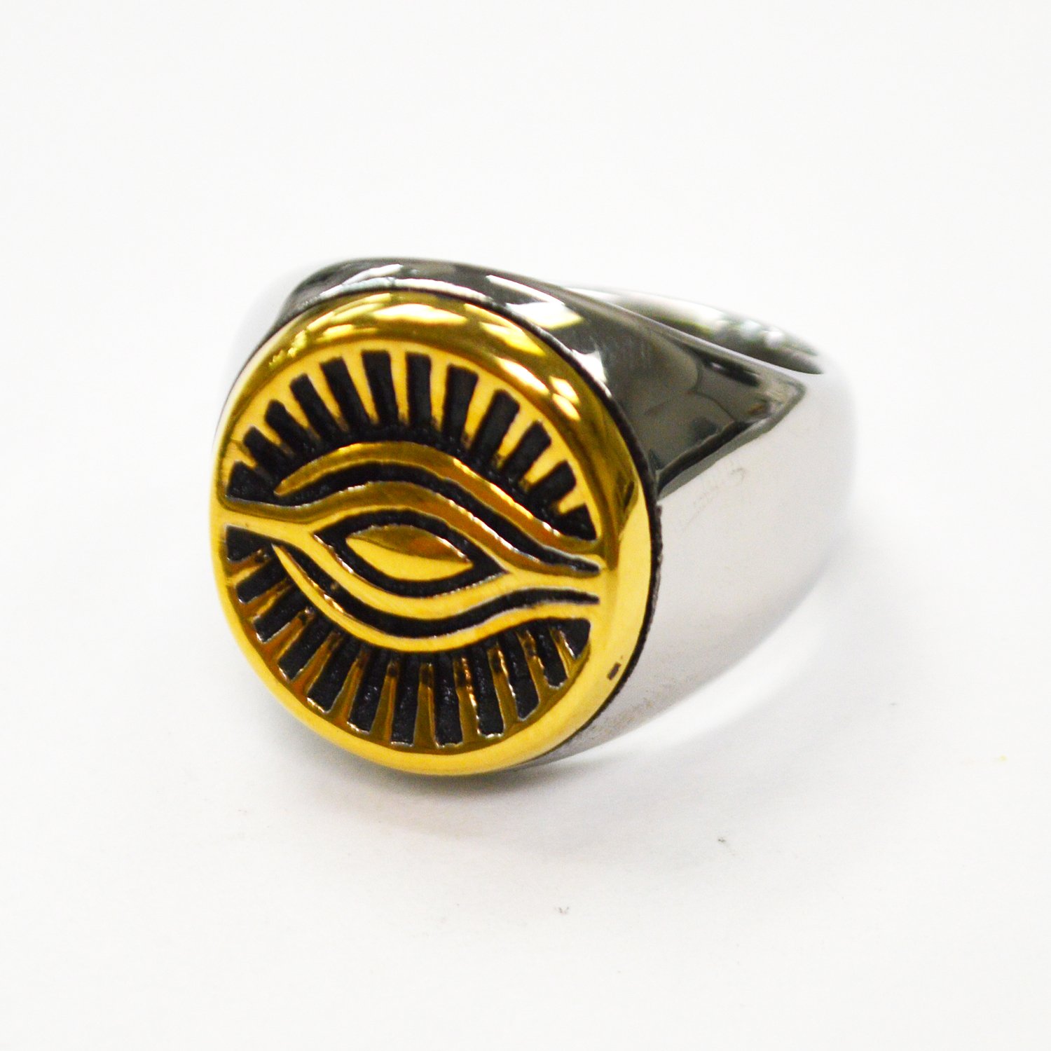 Eye of Providence 2 Tone Gold Plated Ring 81-1391-2T