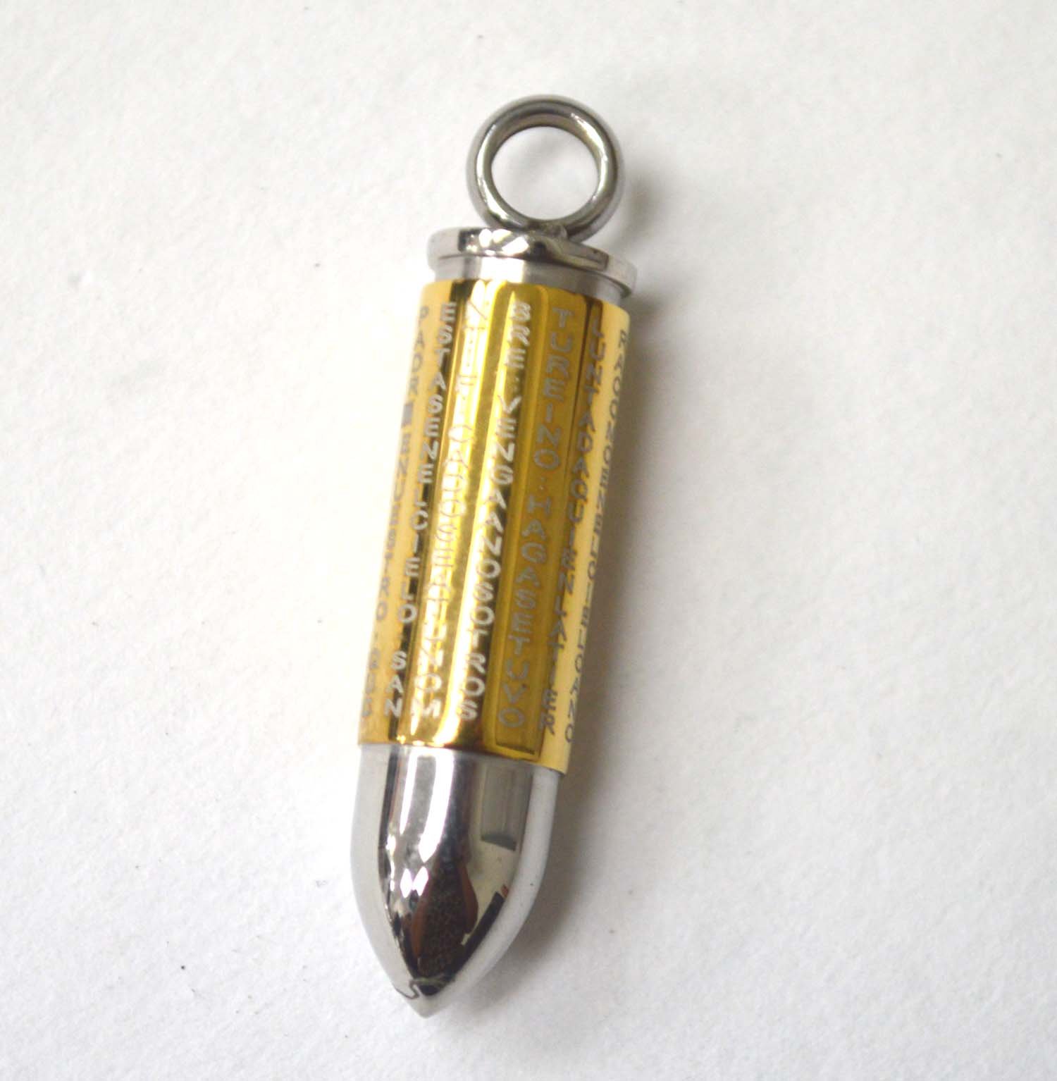 Bullet 2 Tone Gold IP Plated Pendant 86-2340-2T