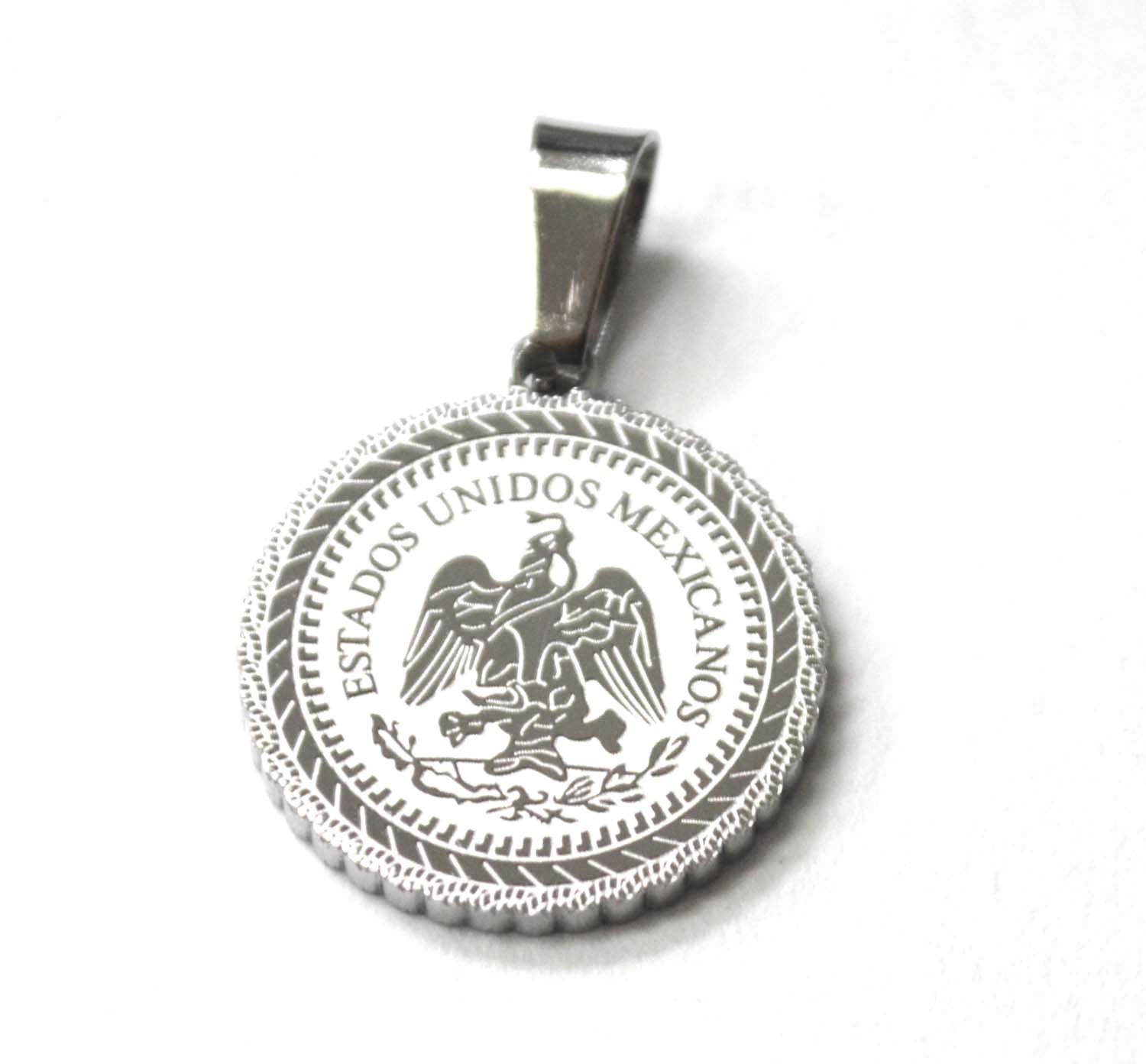 Mexican Coin Stainless Steel Pendant (18mm) 86-2405S