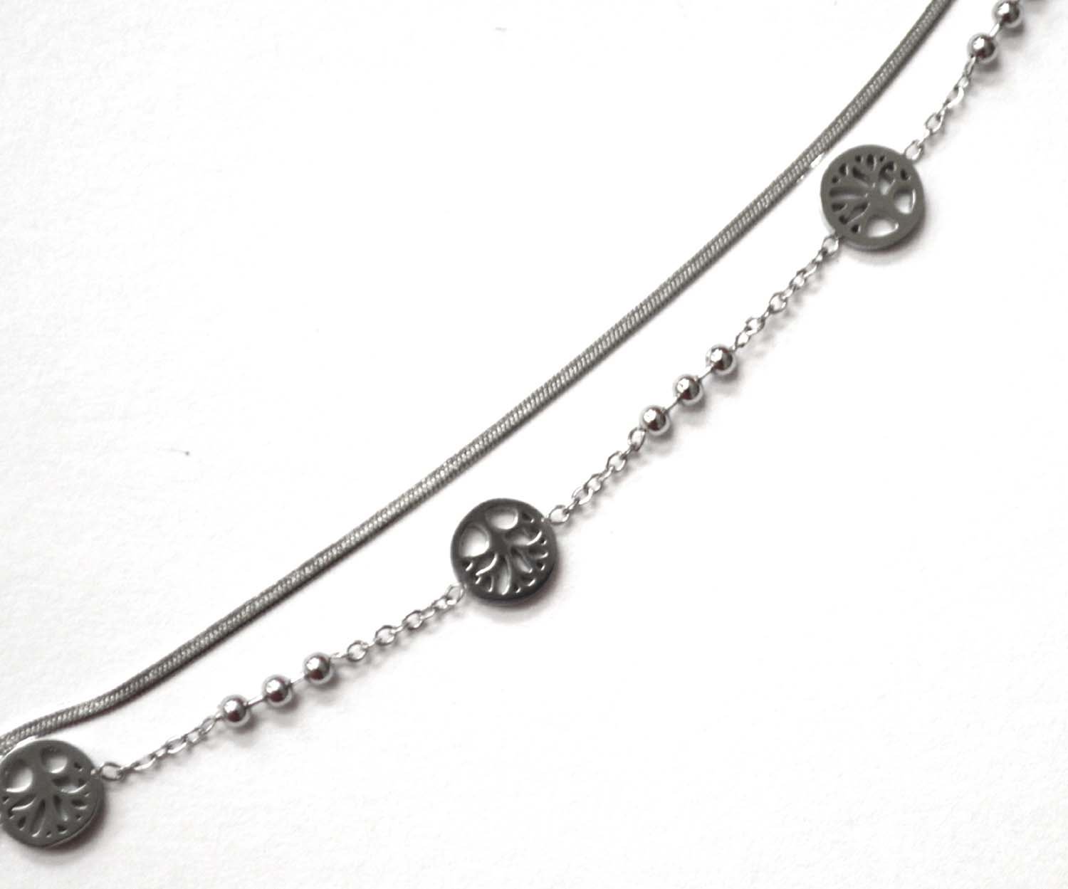 Tree of Life Stainless Steel Bracelet 84-1825S