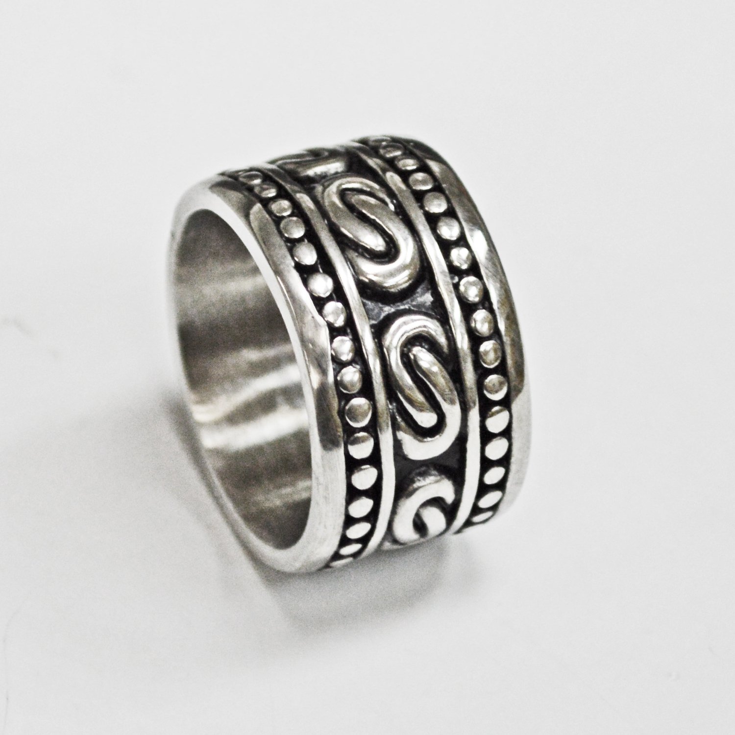 Wide Band Stainless Steel Ring (14mm) 81-1282