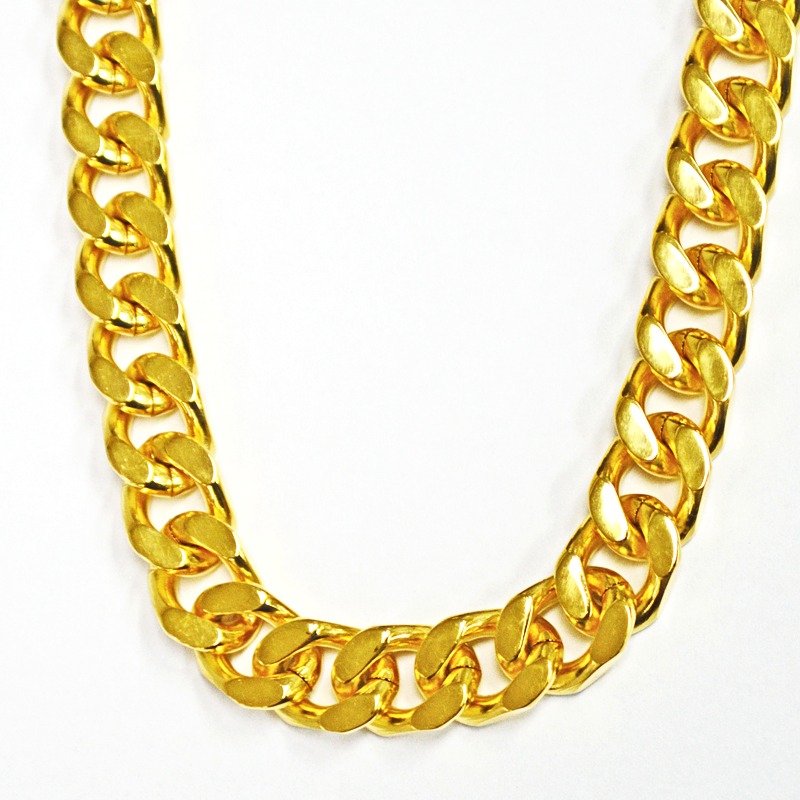 12m Gold IP Plate Cuban 85-239G-12