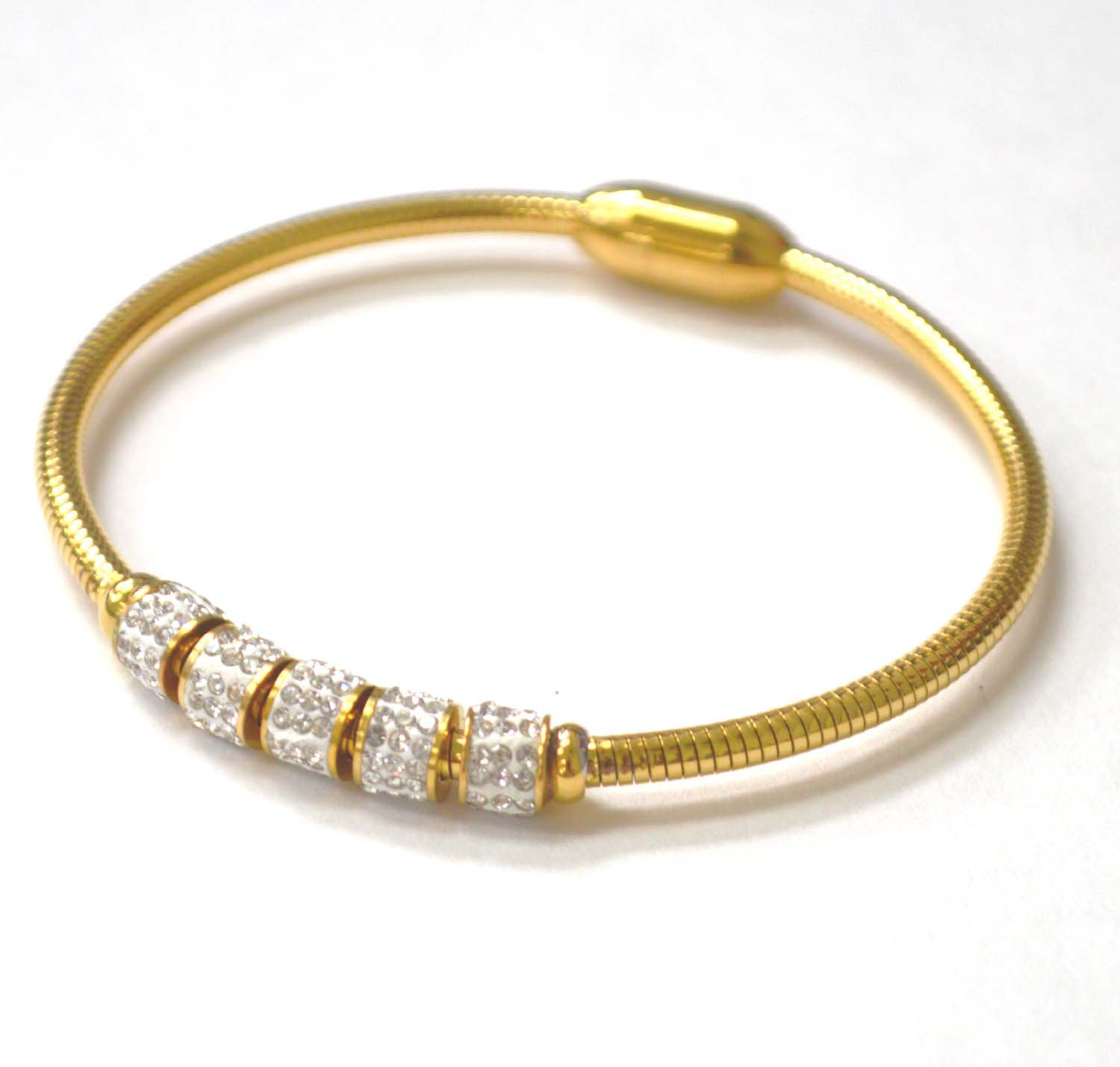 Gold IP Plated Bangle 84-1841G