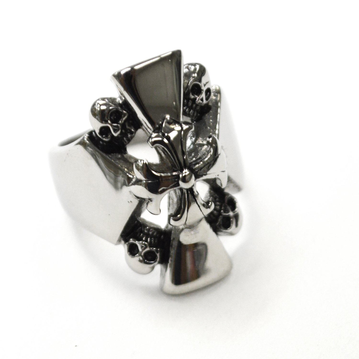 Chrome Cross Stainless Steel Ring 81-983