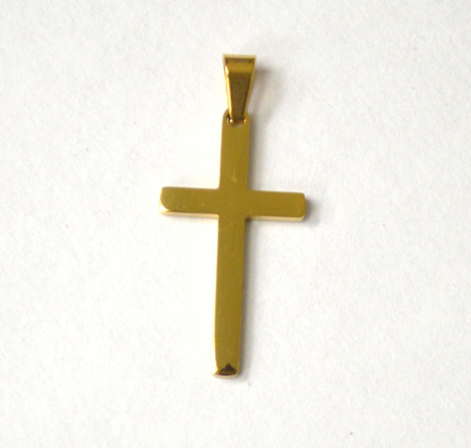 Plain Cross Gold Plated Pendant 86-875G