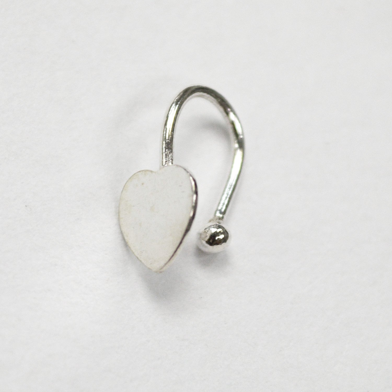 Heart Nose Stud Sterling Silver (5 pcs in a bag)
