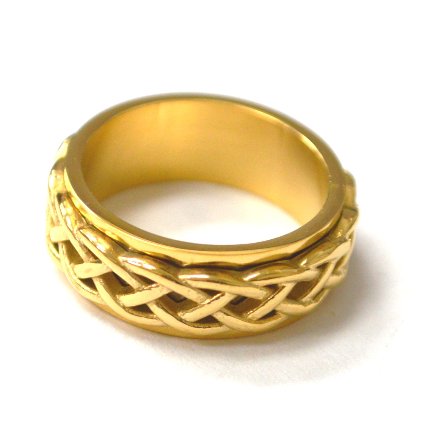 Celtic Gold IP Plated Spinner Ring 81-1778G
