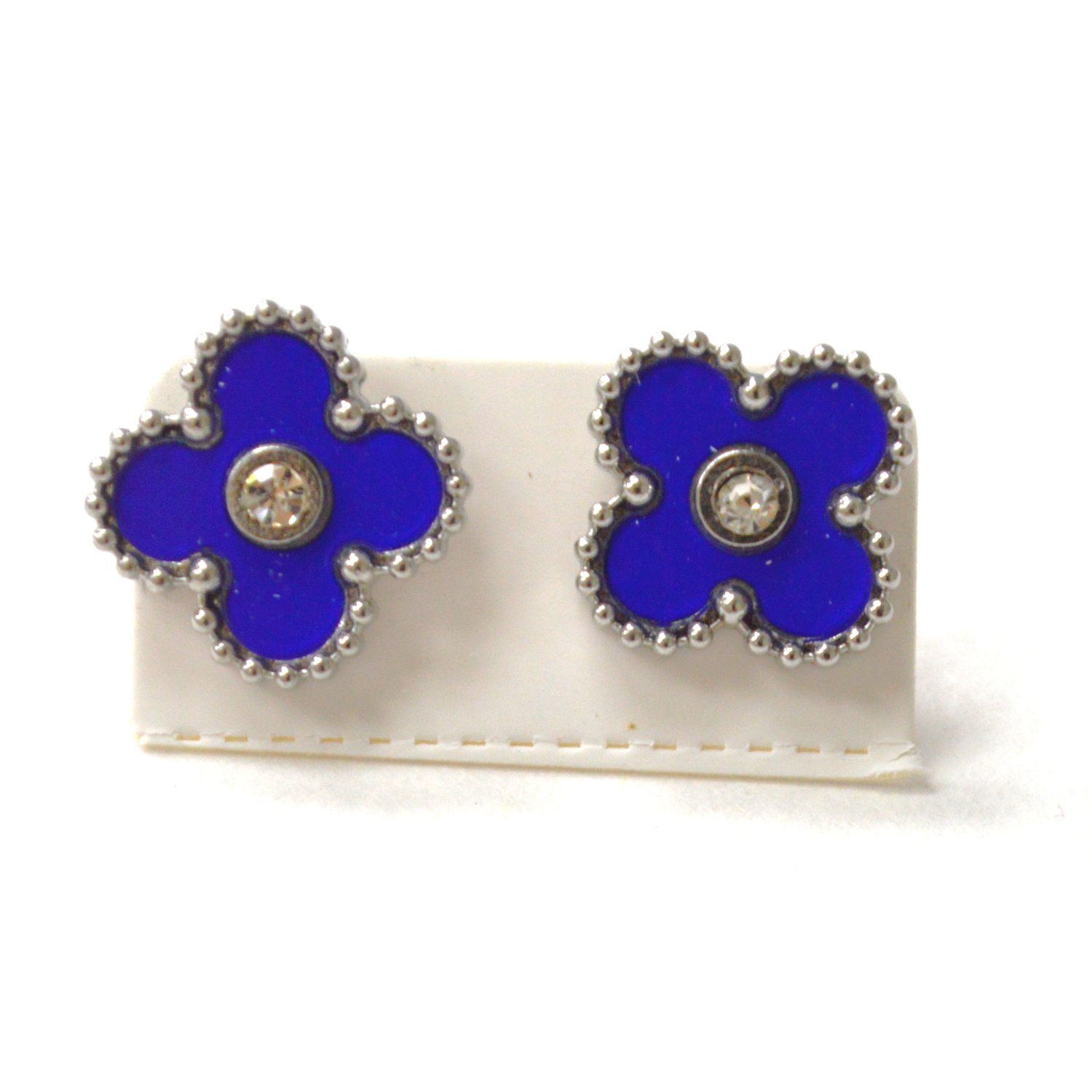 Designer's Inspired Stainless Steel Earrings 83-966S Blue