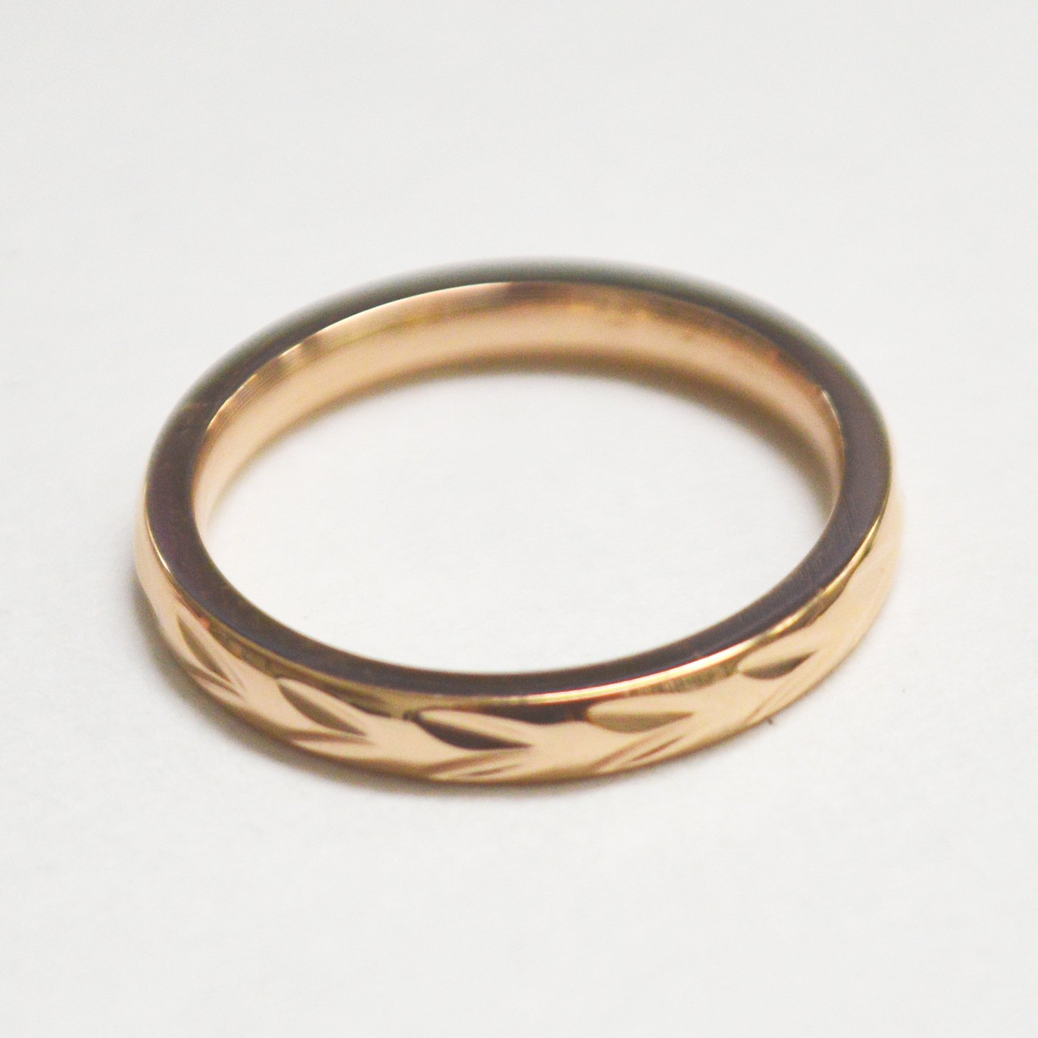Small Size Rose Gold Stainless Steel Ring 81-1094R-2
