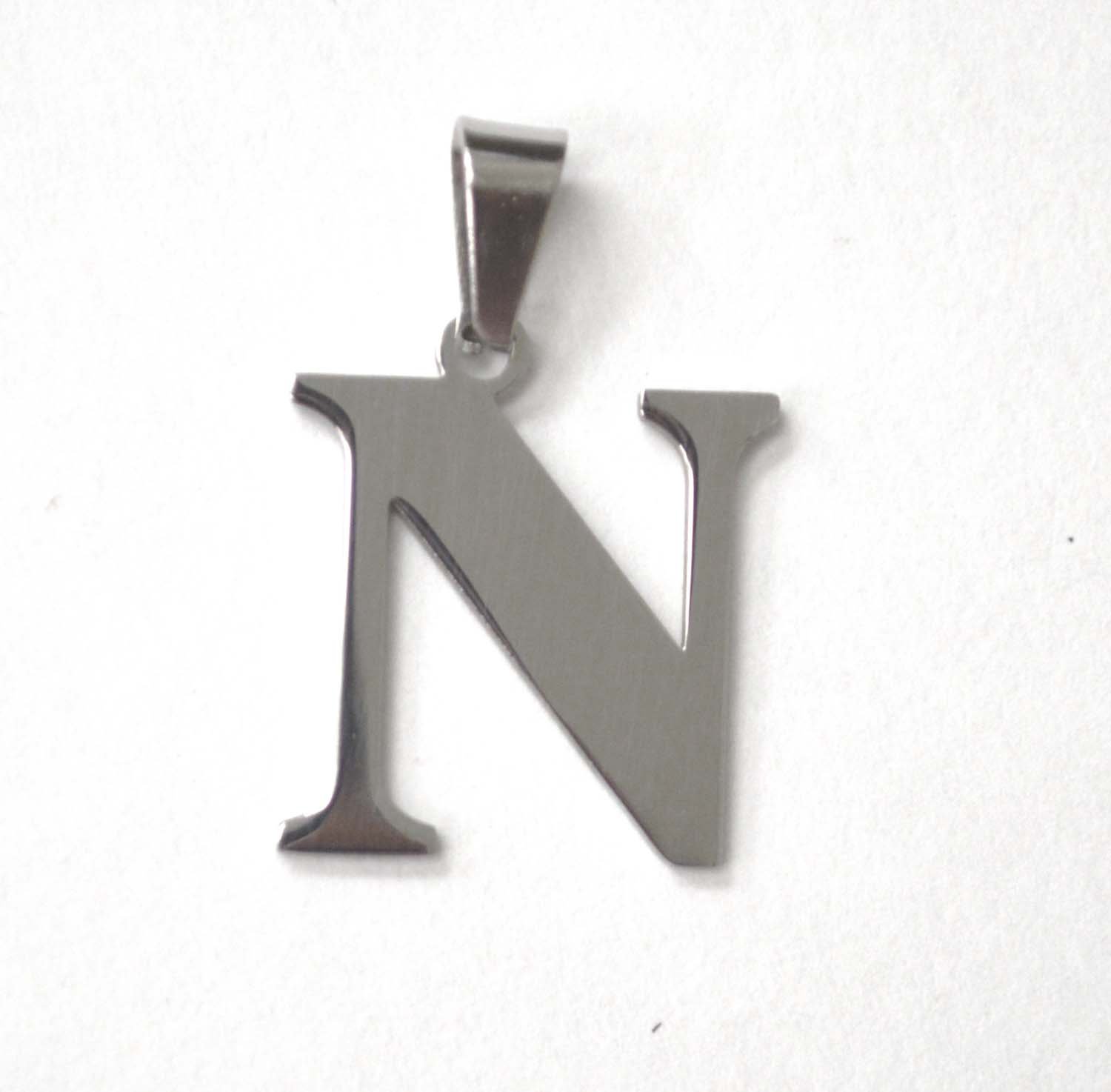 N Initial Stainless Steel Pendant 86-278-N