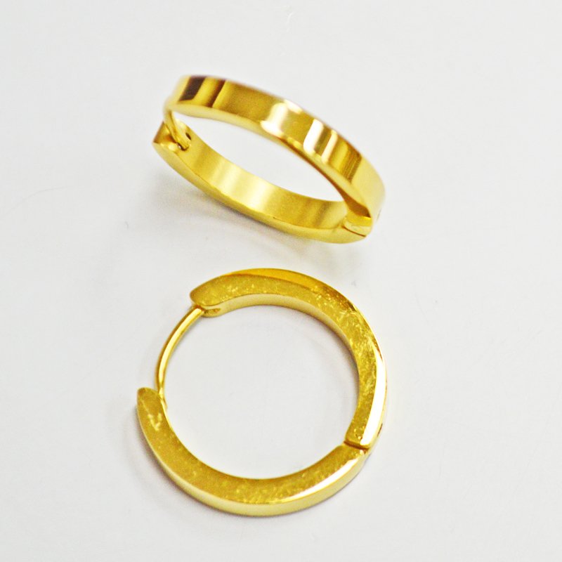 Stainless Steel Huggies Earring 83-723G-3