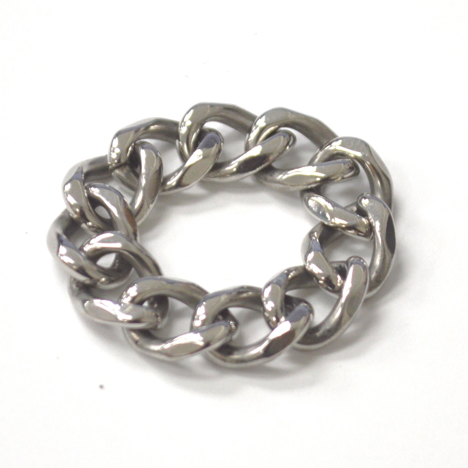 8mm Curb Link Stainless Steel Ring 81-1816