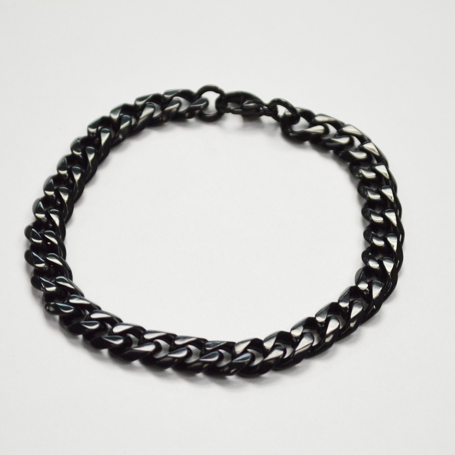 9mm Black Plated  Miami Cuban Bracelet 84-239B-Mia-9