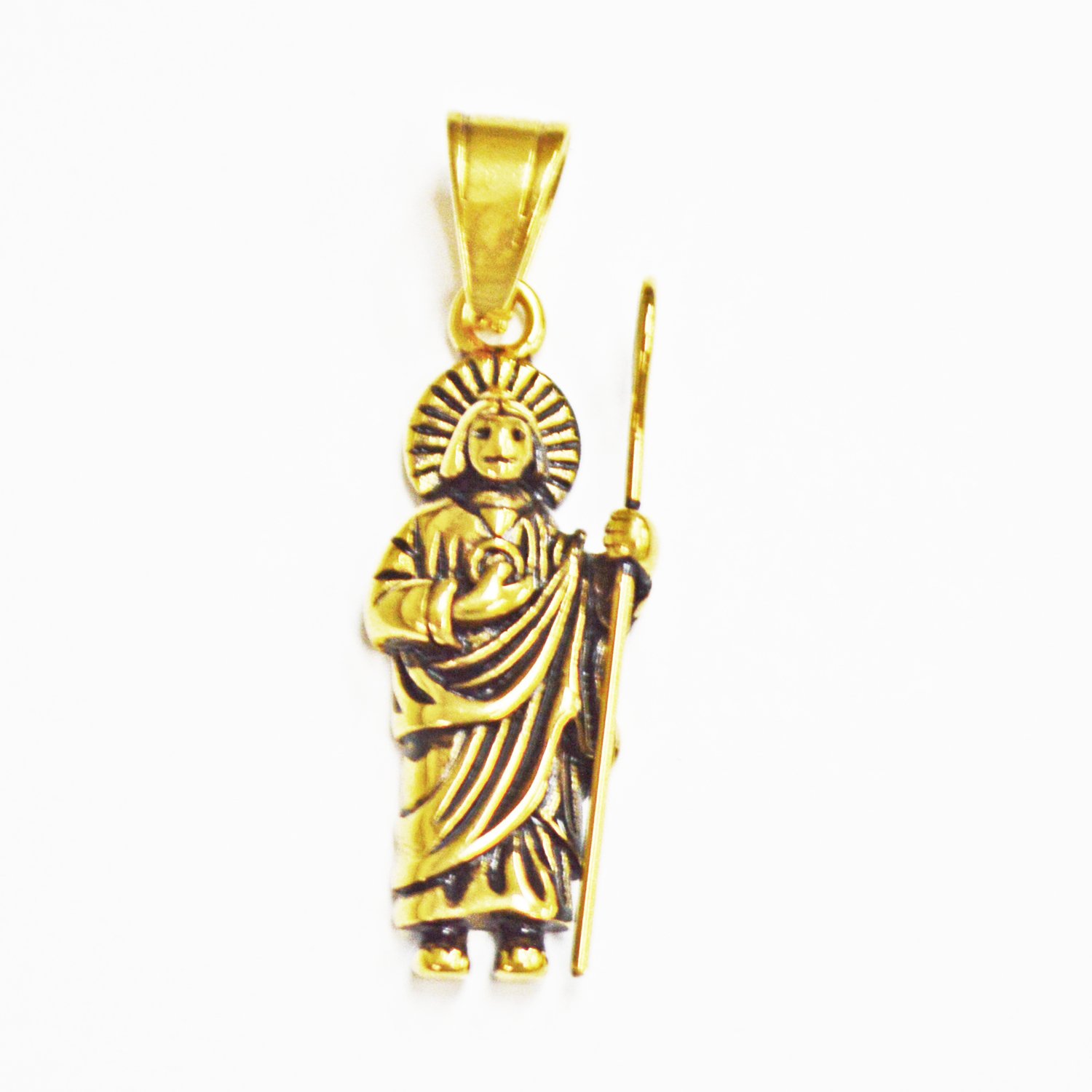 ST JUDE GOLD IP PLATED PENDANT(16x40mm) 86-1656G