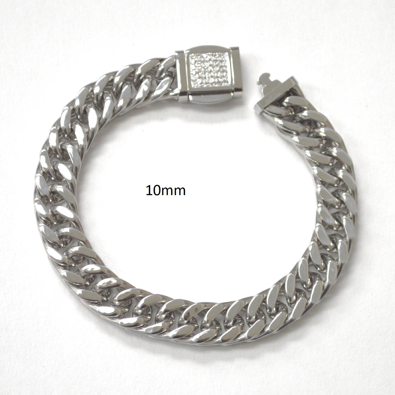 10mm GML with Fancy Lock Stainless Steel Bracelet 84-1920-10