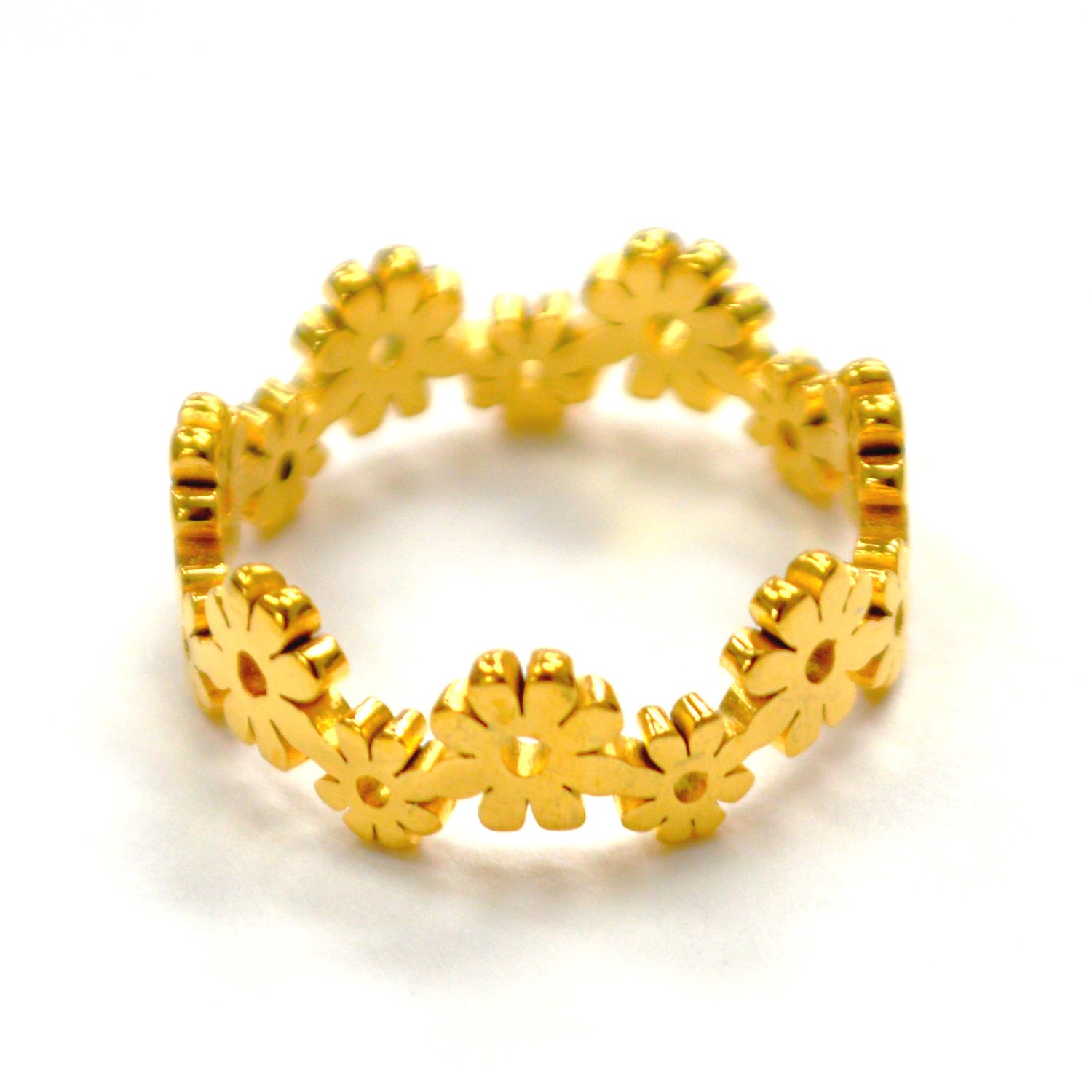 Daisy Gold IP Plated Stainless Steel Rings 81-1711G