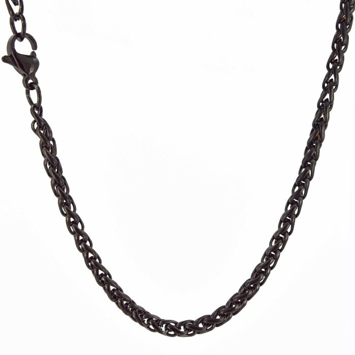 3mm Spiga Black Plated Chain 85-188B-3