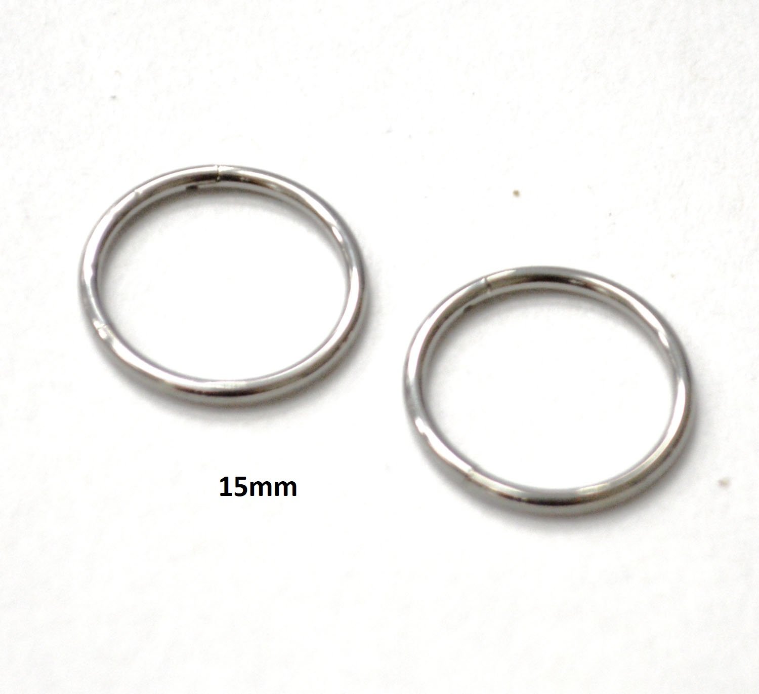Hinged Stainless Steel Hoops Earrings 83-820S-15