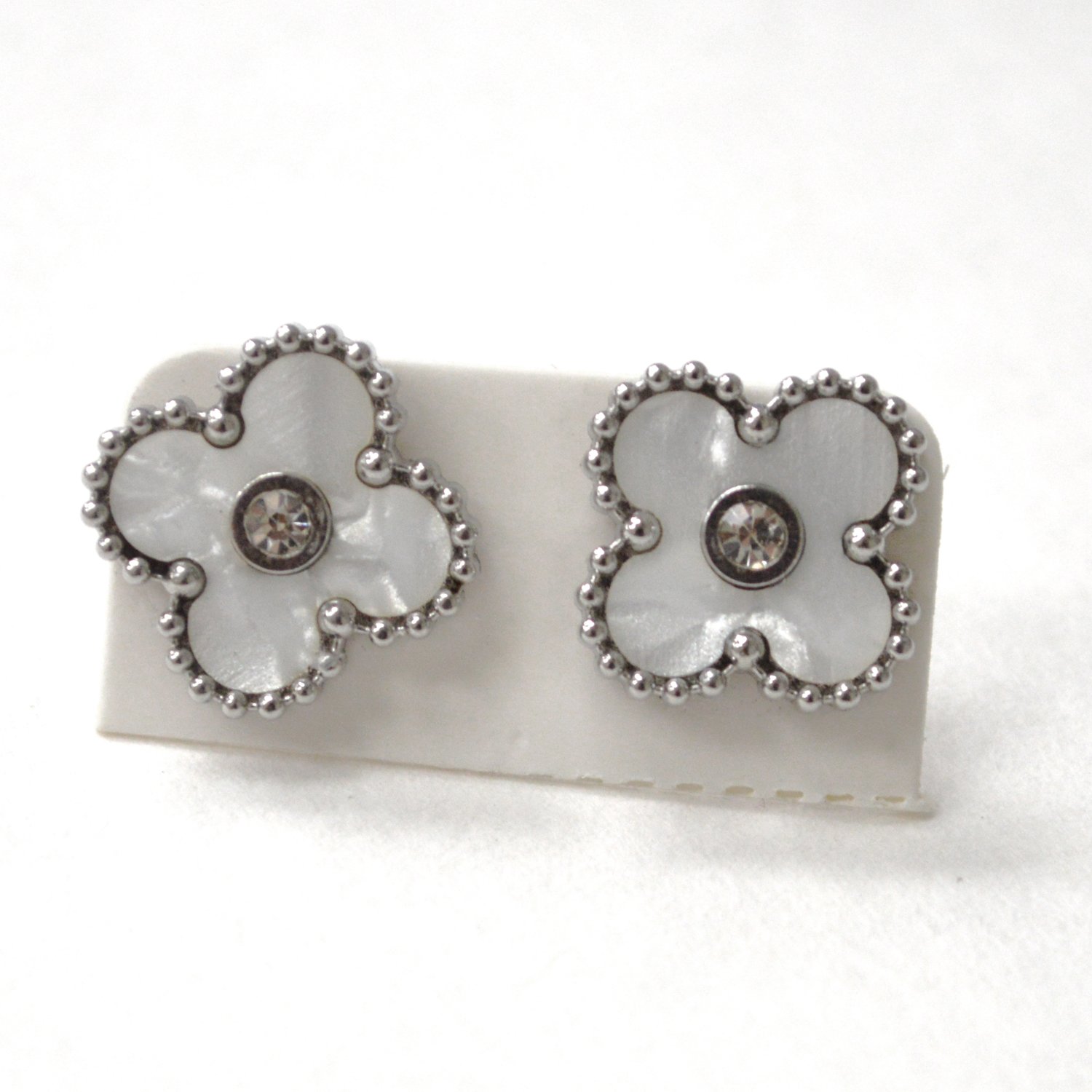 Designer's Inspired Stainless Steel Earrings 83-966S MOP