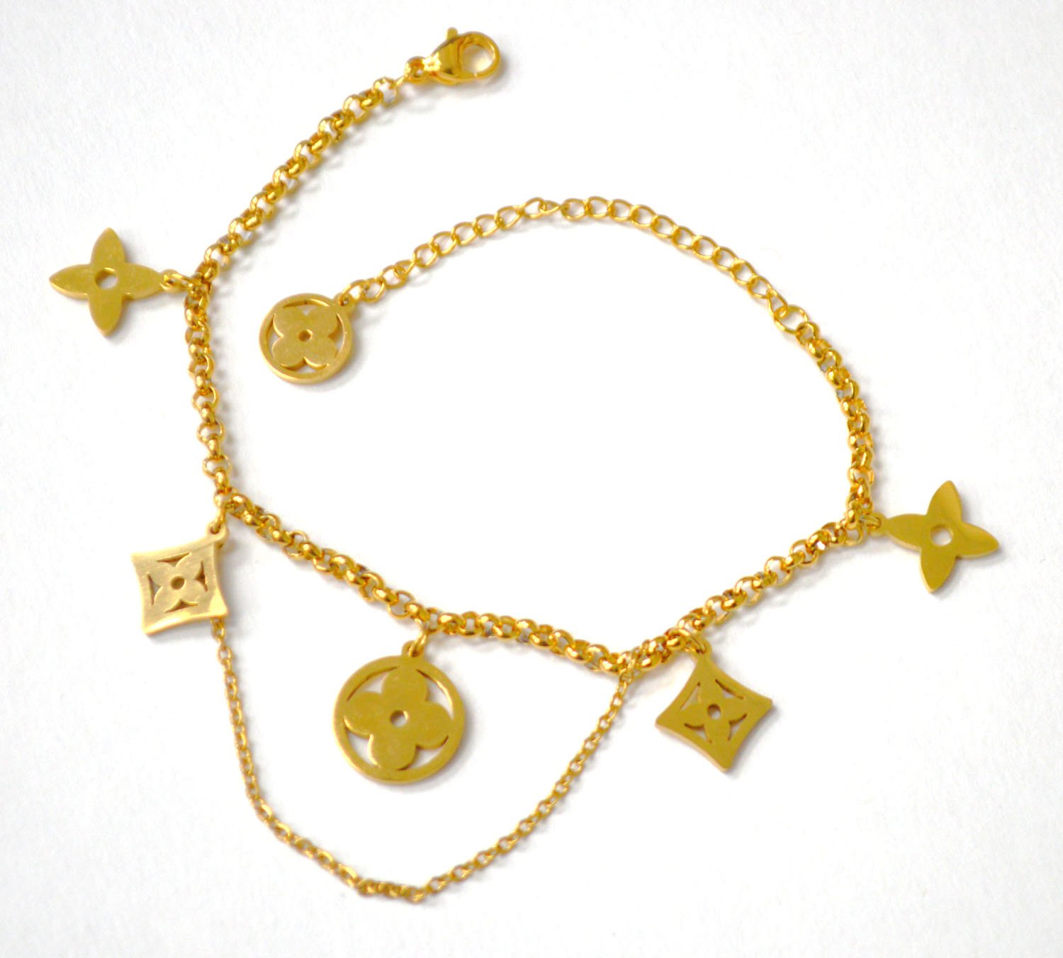 Designer Inspired Gold IP Plated Bracelet 84-242G