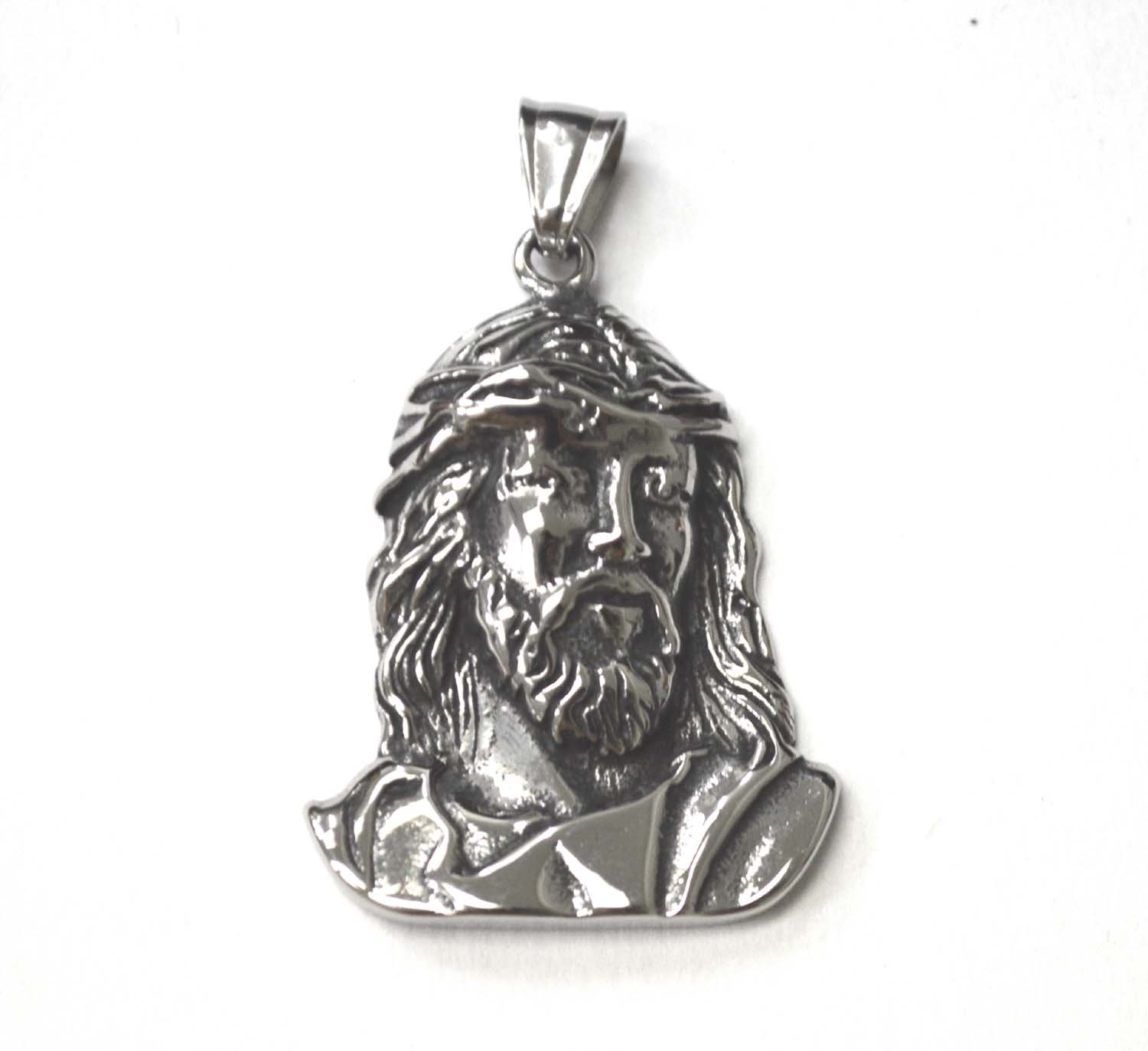 Jesus Relief Pendant Stainless Steel 86-2365