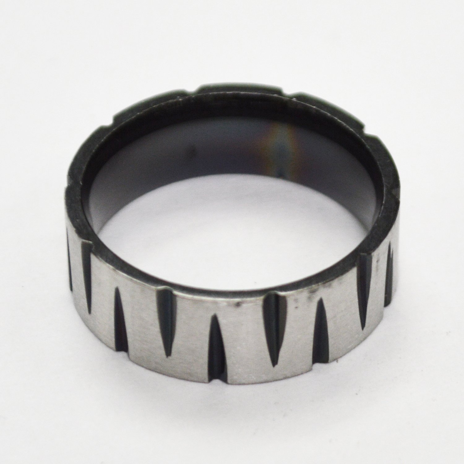 2 Tone Black Plated Stainless Steel Ring 81-1423B