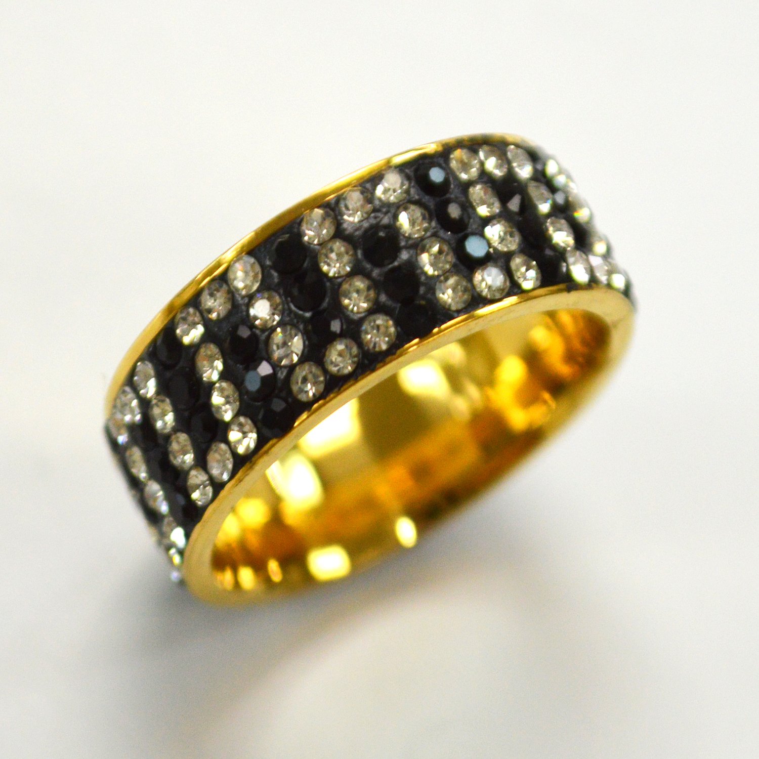 Stone Gold IP Plated Ring 81-1383G