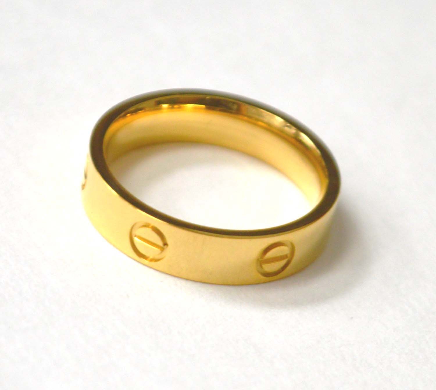 Designers Inspired Gold Plated  Ring (6mm) 81-431G-6