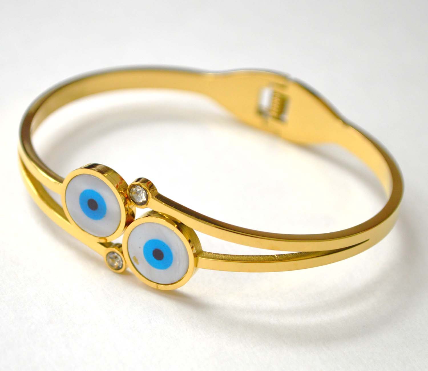 Eye Ball Gold IP Plated Bangle 84-1880G