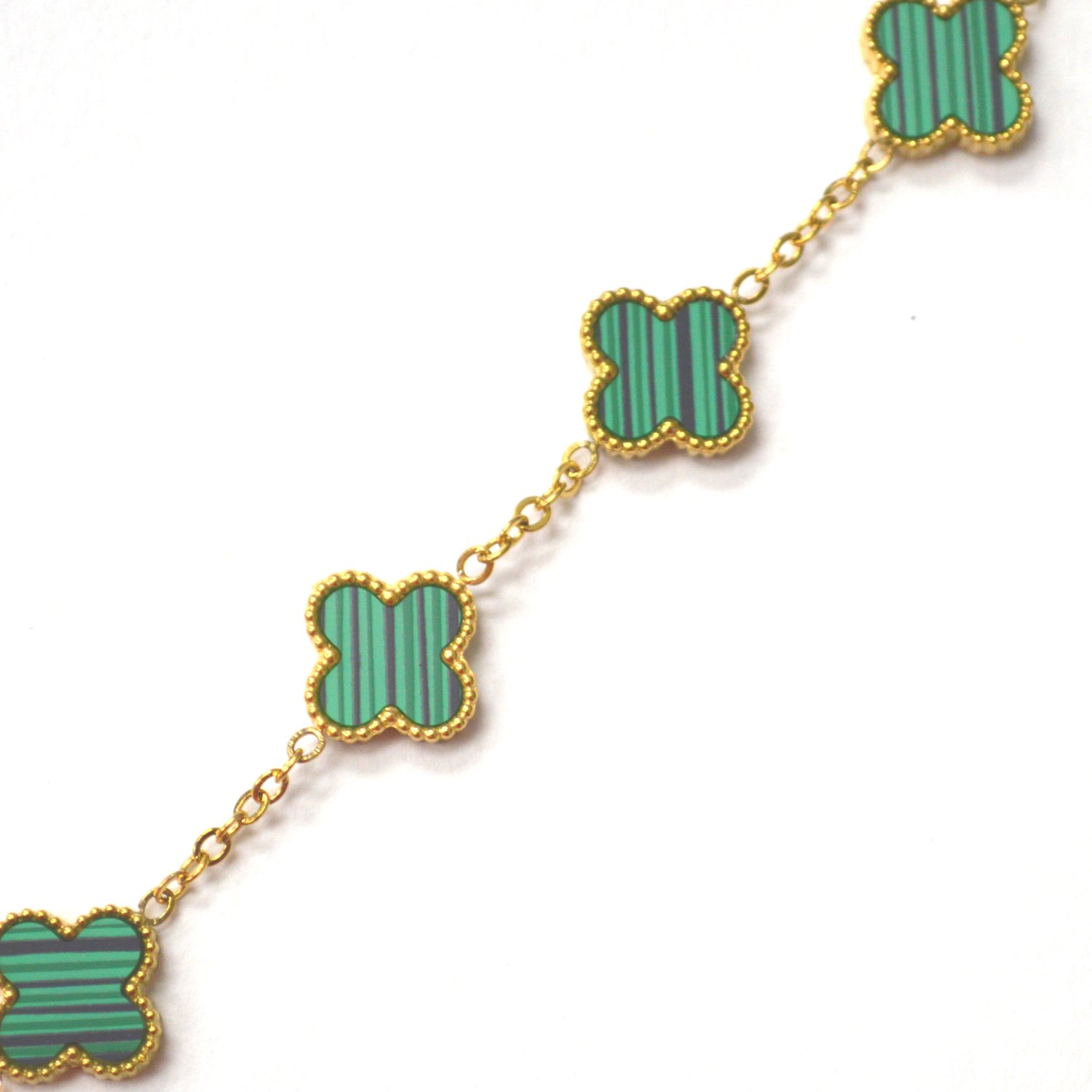 Designers Inspired Gold Plated Bracelets 84-1968G Green-15