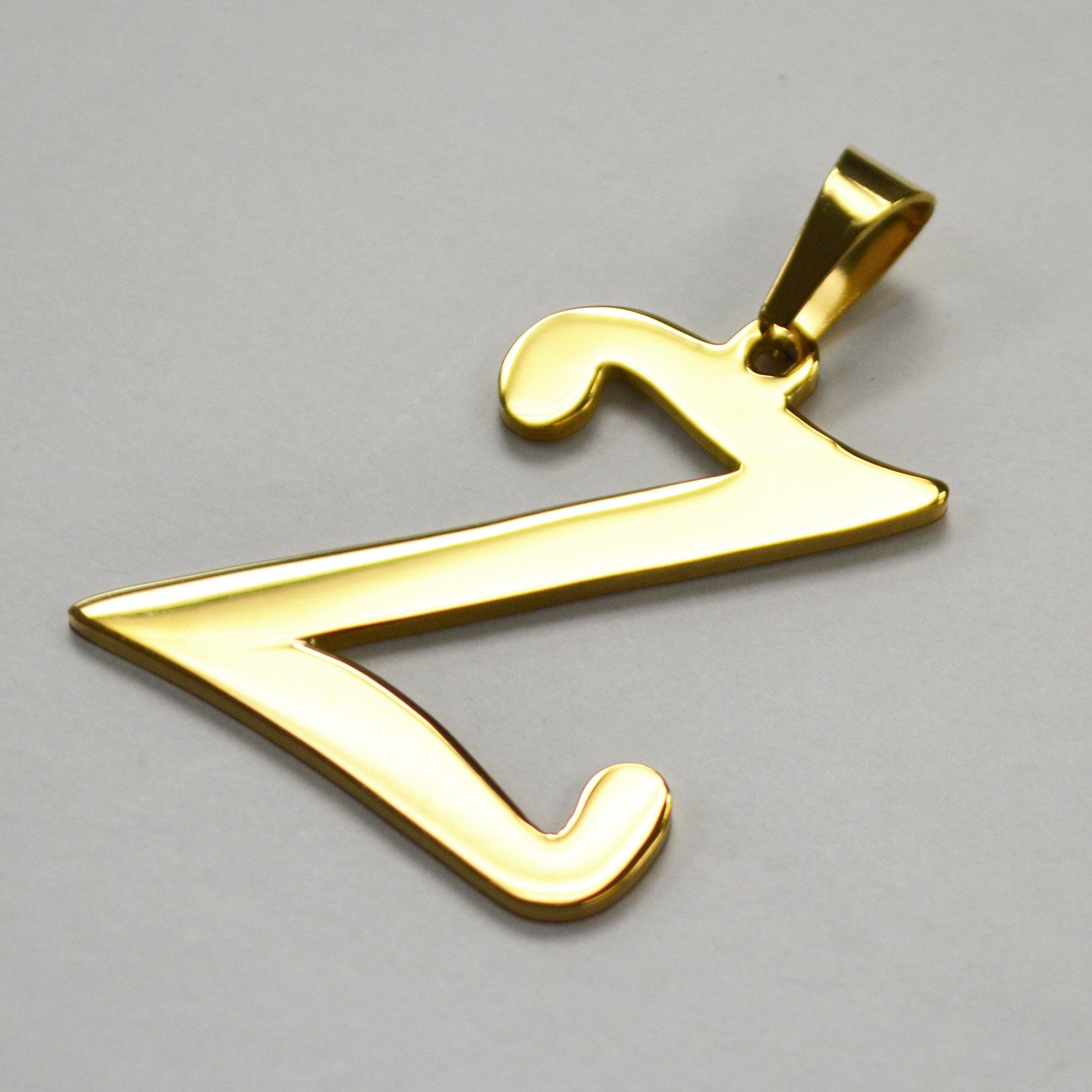 Z Initial Gold IP Plated Pendant