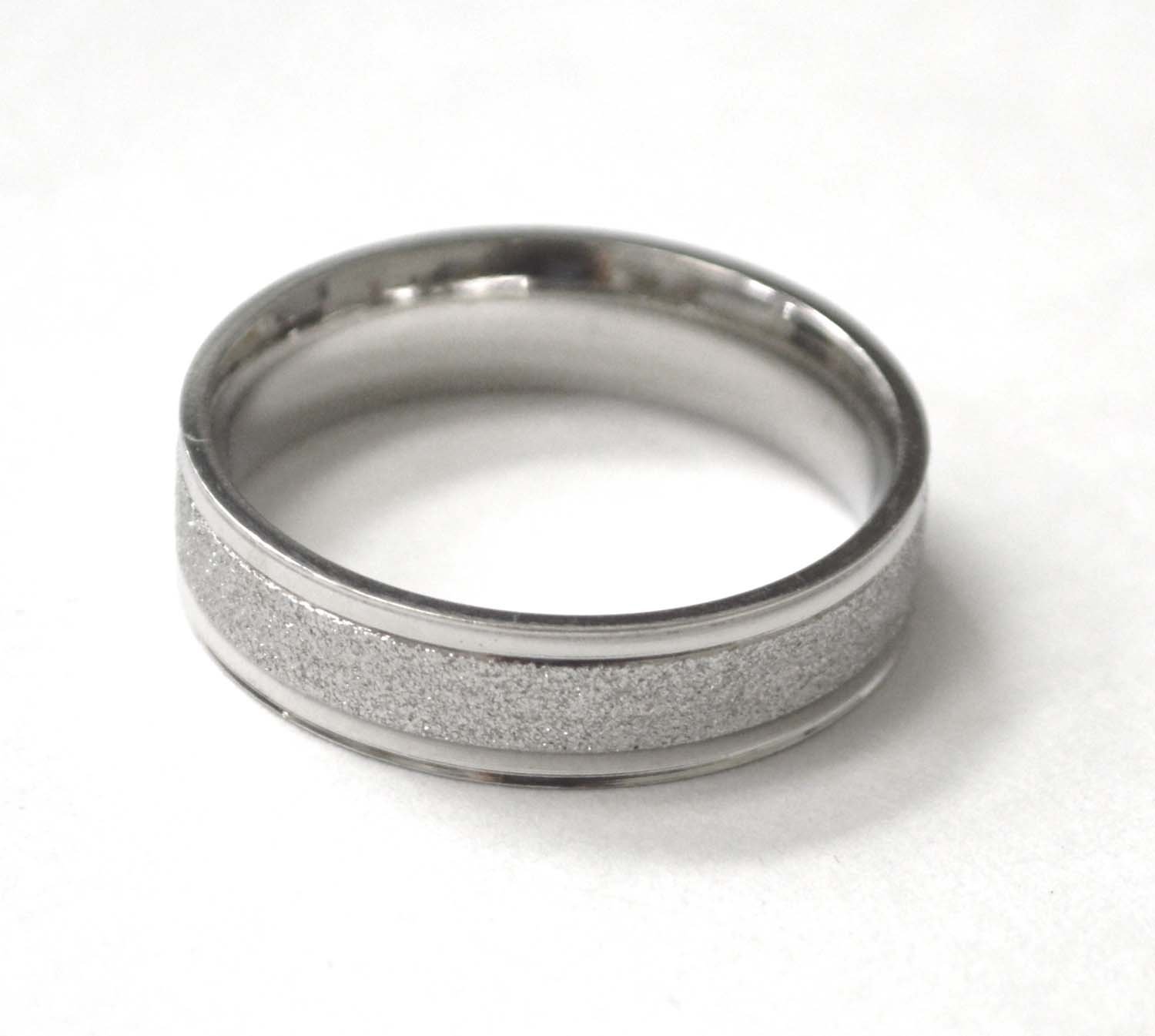 Glitter  Stainless Steel Ring 81-1352S-6