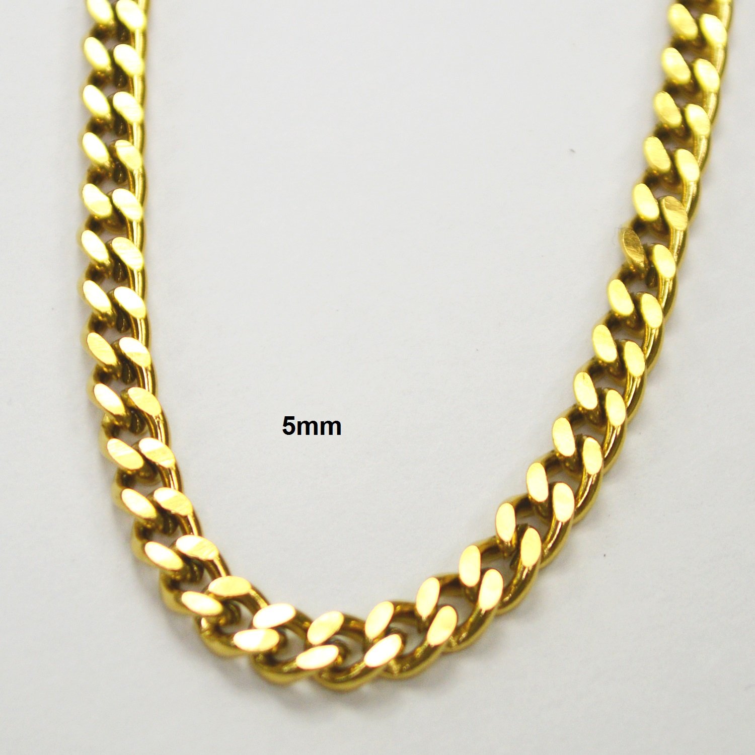 5mm Gold IP Plate Cuban 85-239G-5