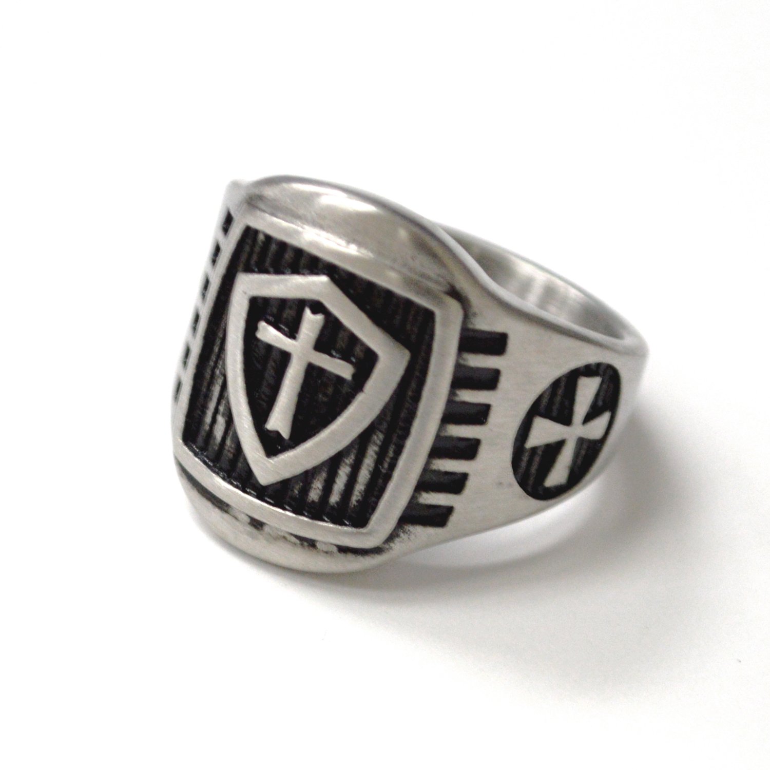 Templar Cross Stainless Steel Ring 81-1820